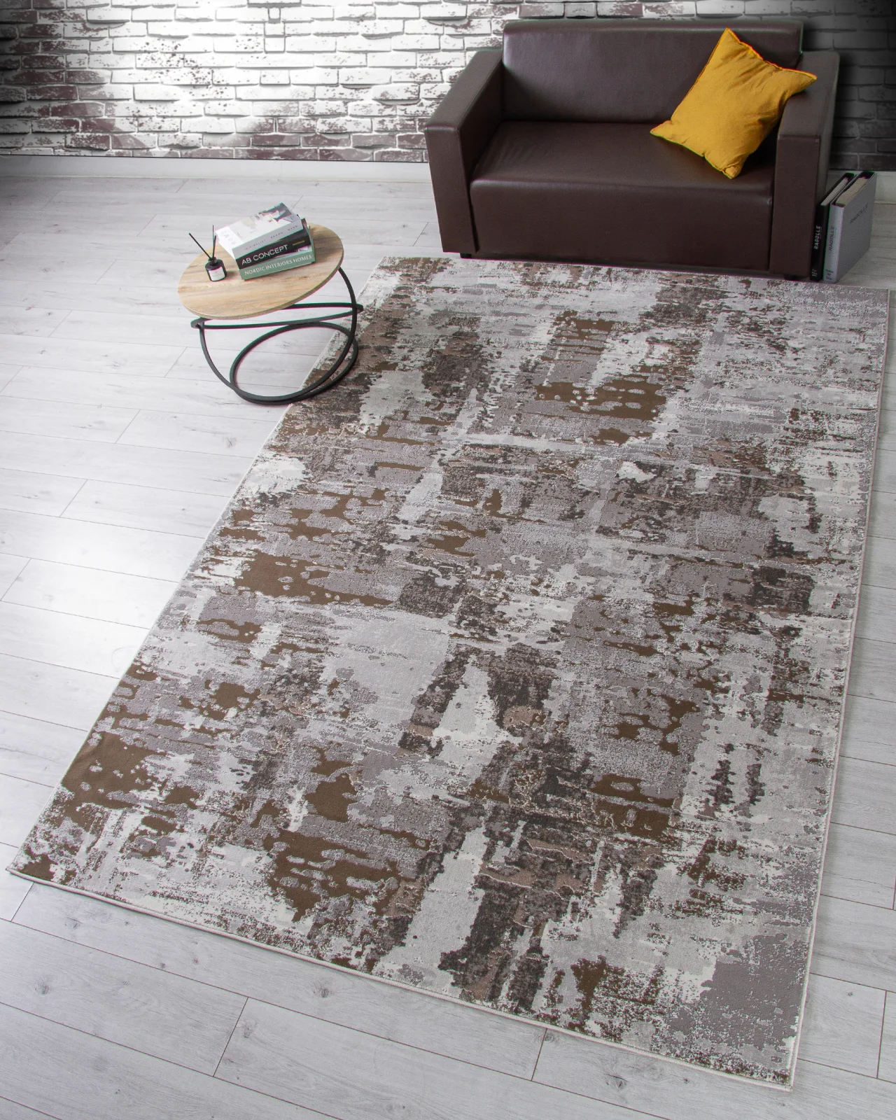 Современный ковер GRAFF F238 - GRAY-BEIGE Heat-set Россия