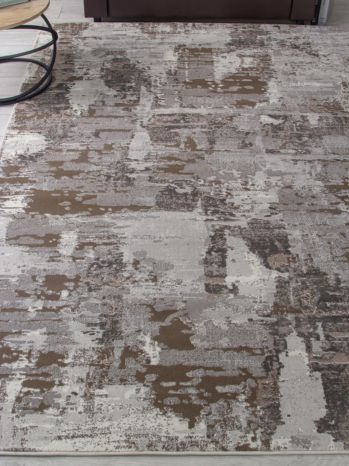 Современный ковер GRAFF F238 - GRAY-BEIGE Heat-set Россия