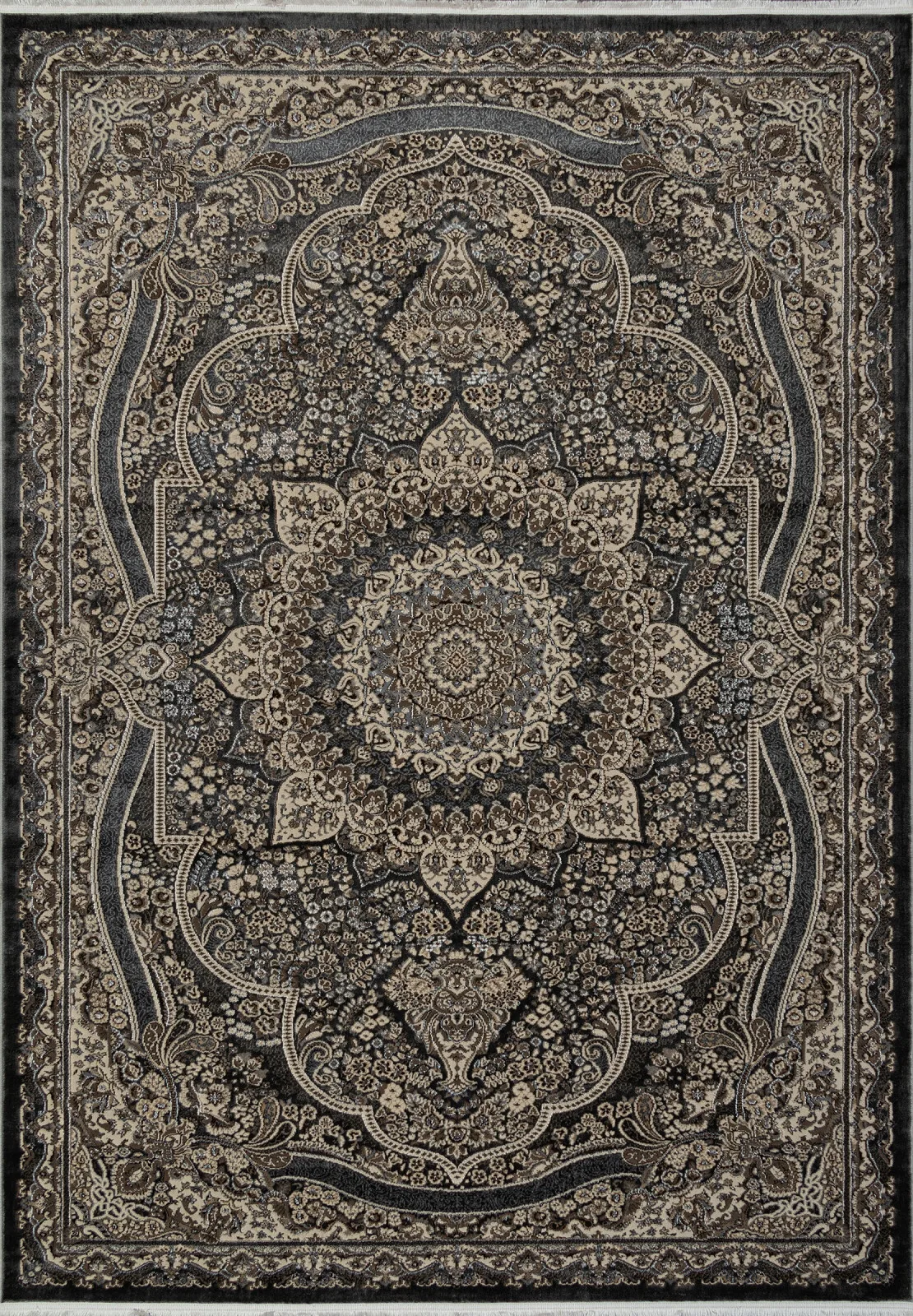 Классический ковер DOLCE D415 - DARK GRAY Heat-set Россия