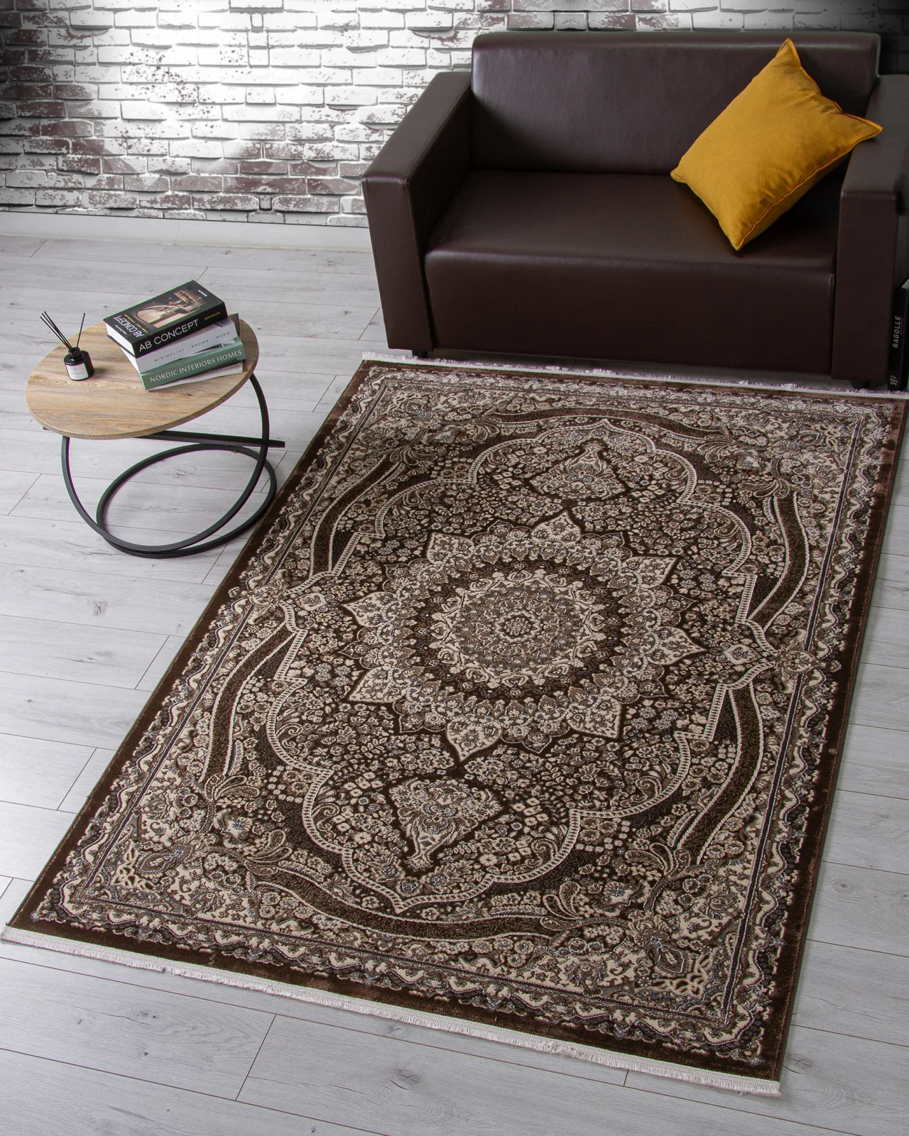 Классический ковер DOLCE D415 - BROWN Heat-set Россия