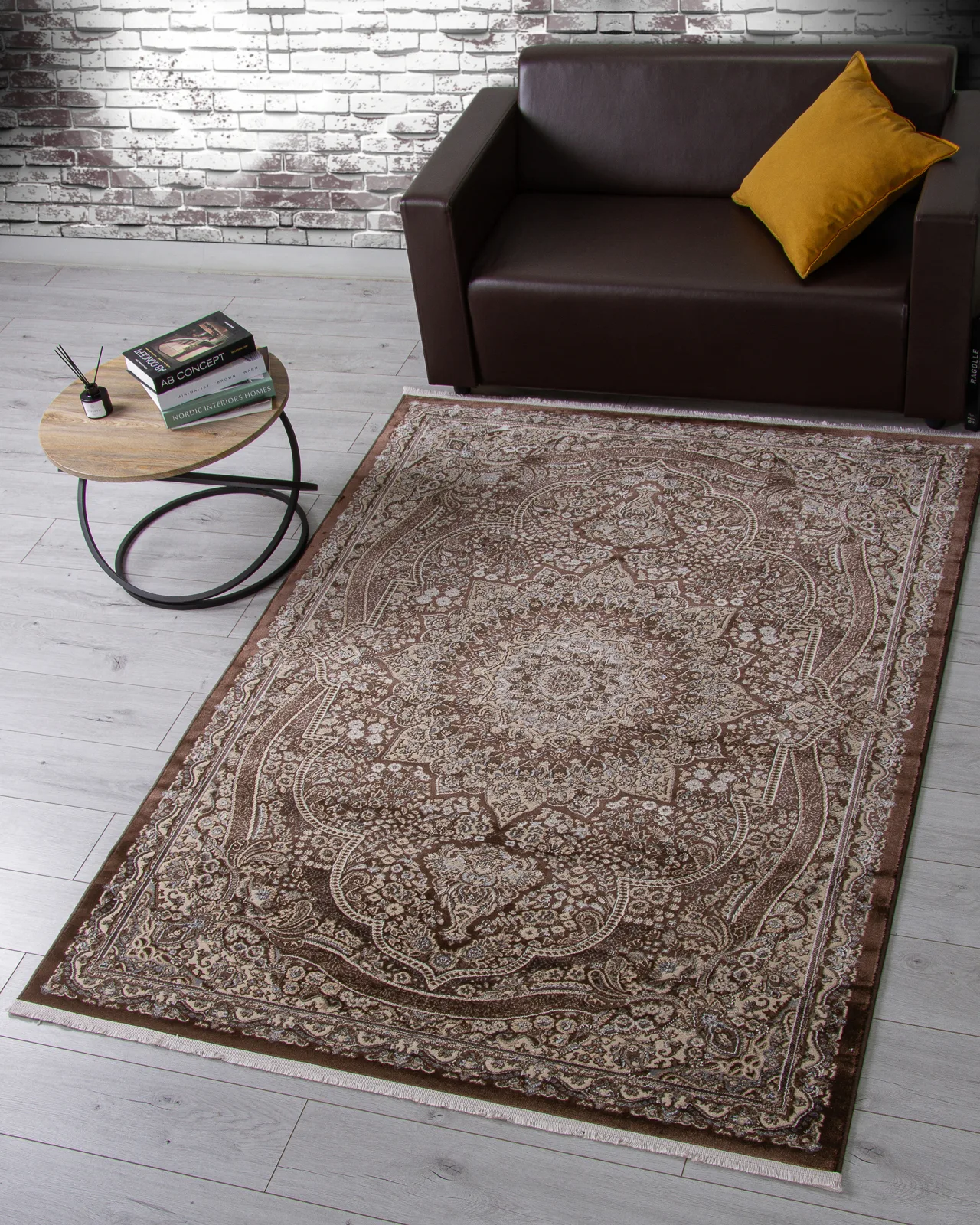 Классический ковер DOLCE D415 - BROWN Heat-set Россия