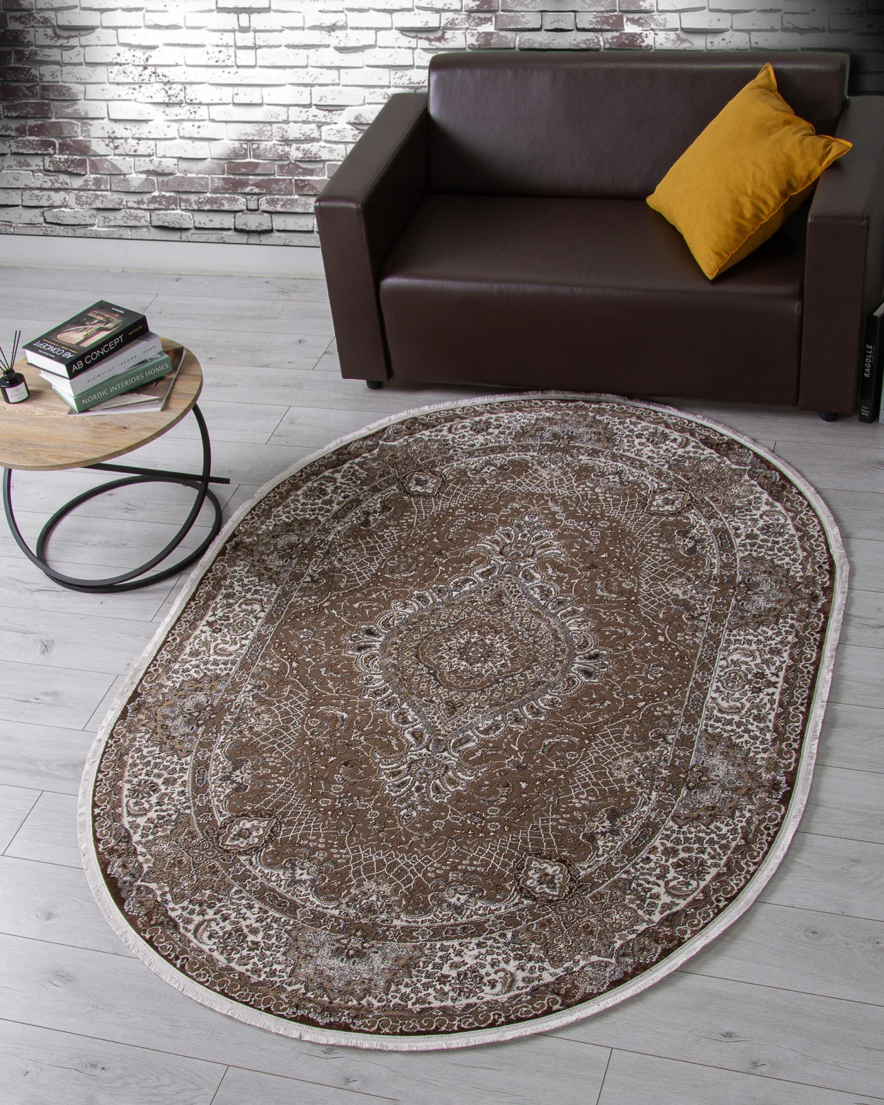 Классический ковер DOLCE D414 - BROWN Heat-set Россия