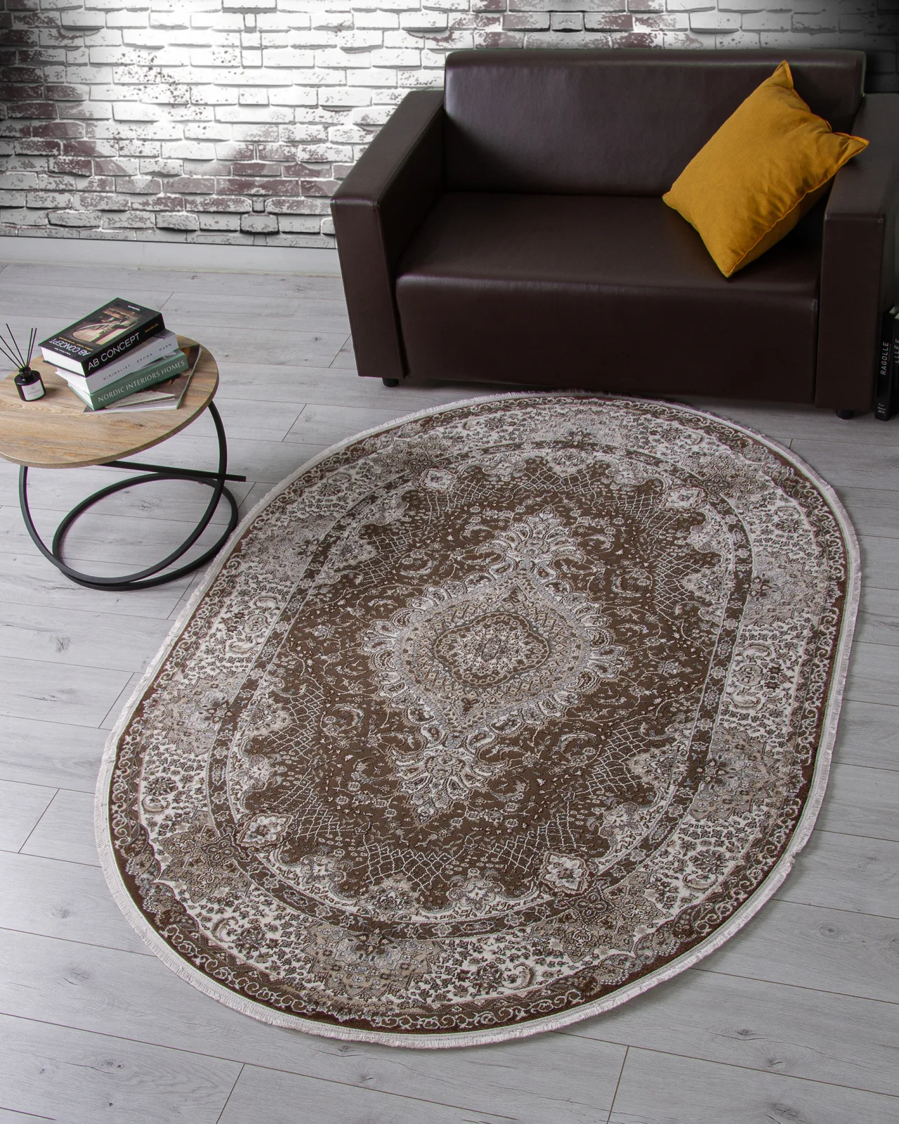 Классический ковер DOLCE D414 - BROWN Heat-set Россия
