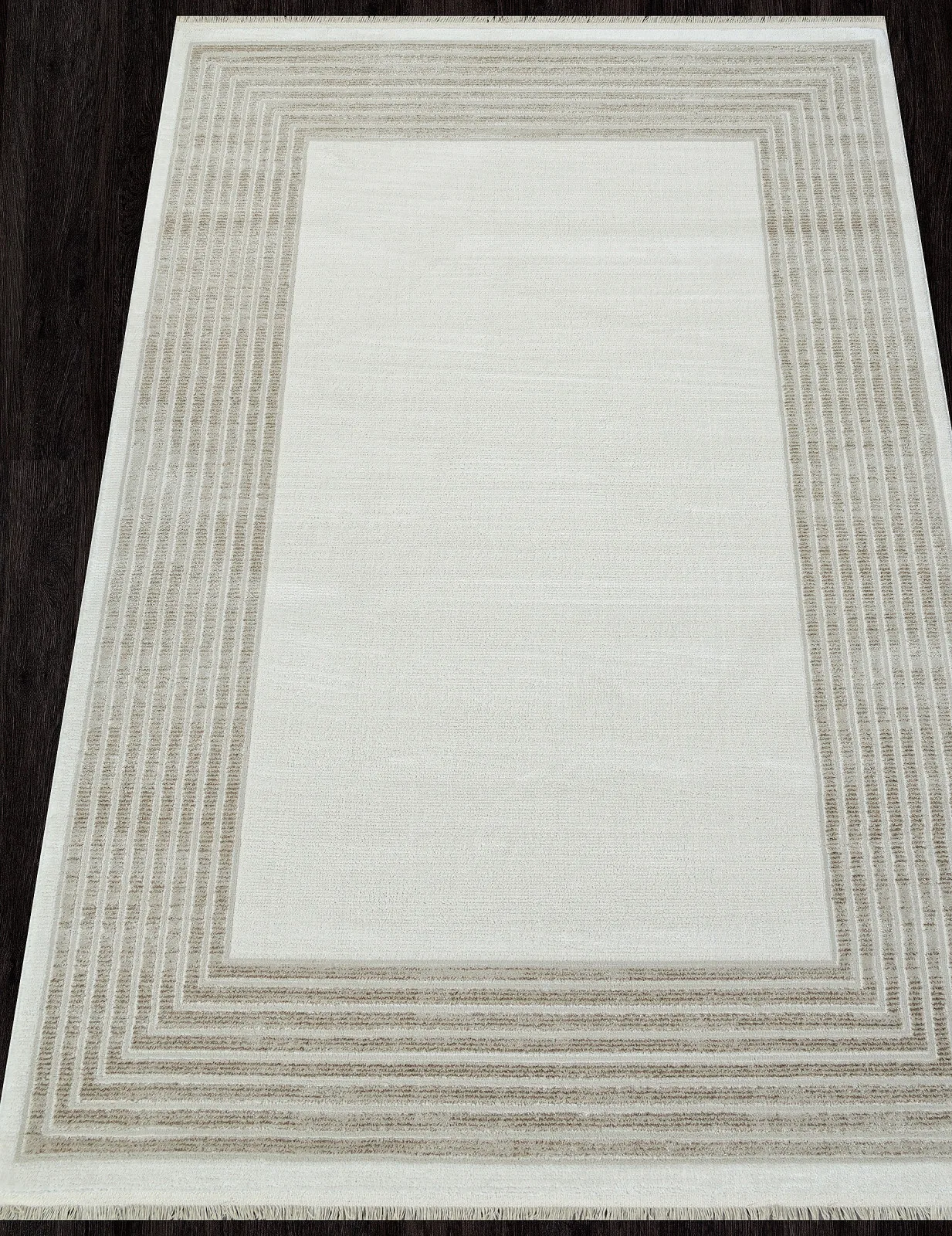 Минимализм ковер RUBI 26428A - CREAM / CREAM фризе, Heat-set Турция