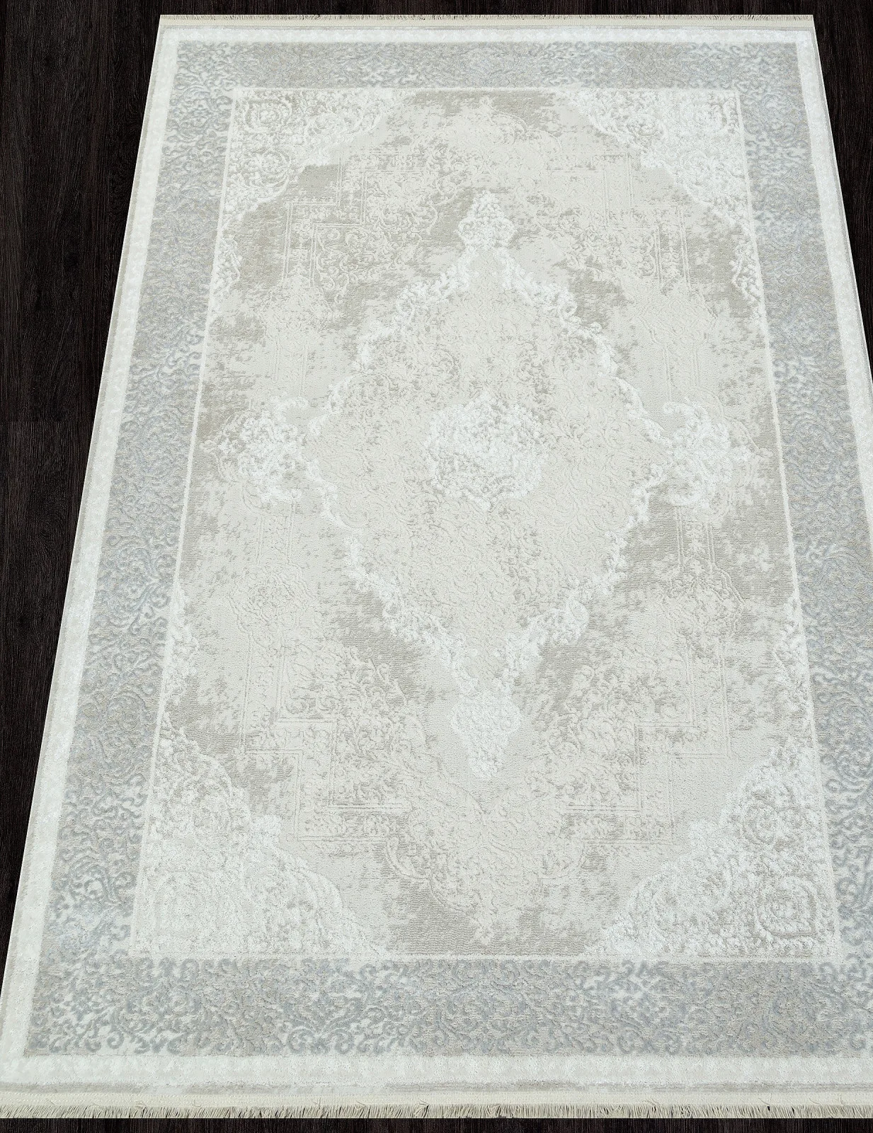 Классический ковер RUBI 26702A - CREAM / BEIGE фризе Heat-set Турция