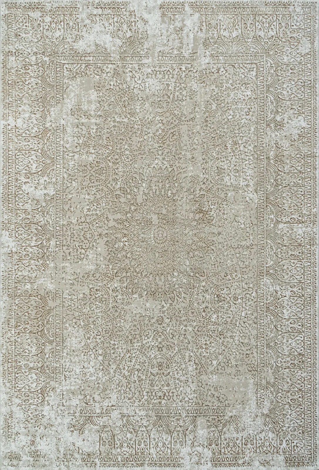 Винтажный ковер SAFARI 02477F - BEIGE / GOLF полиэстер Турция