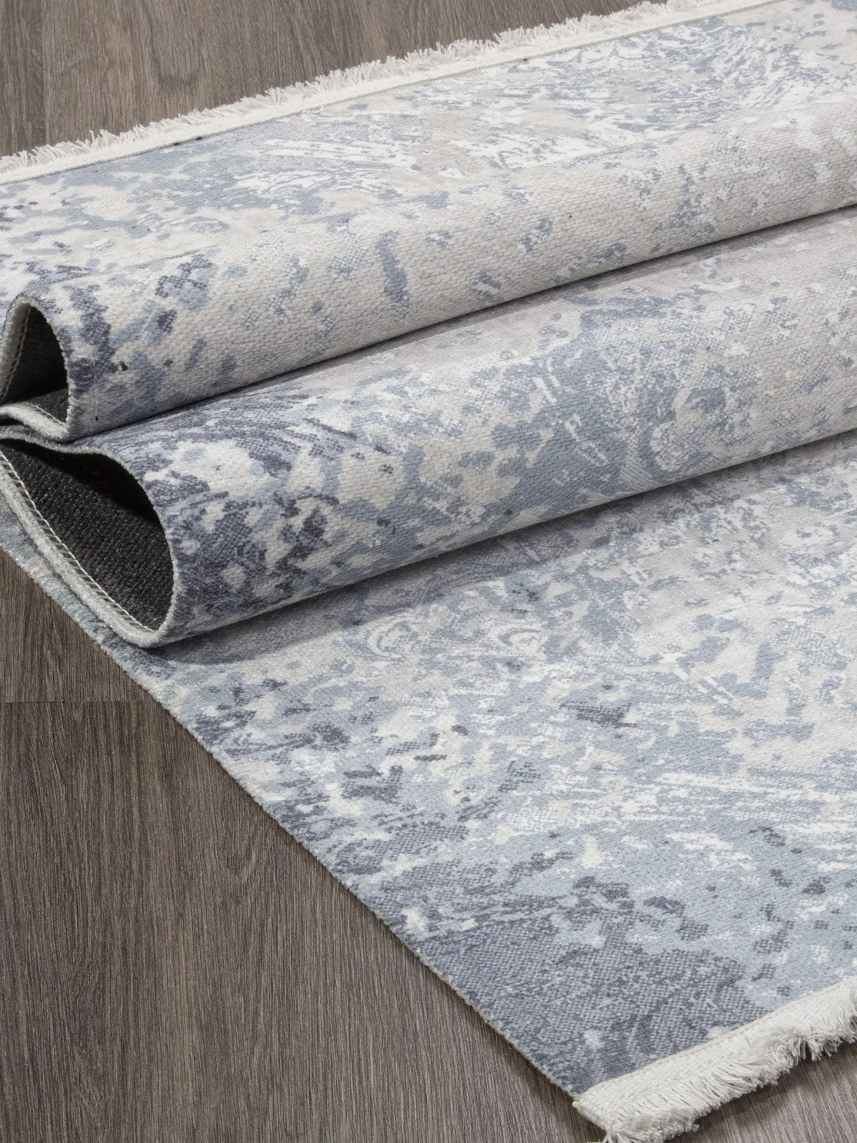 Современный ковер LOTUS AB189A - GREY / BLUE полиэстер Турция