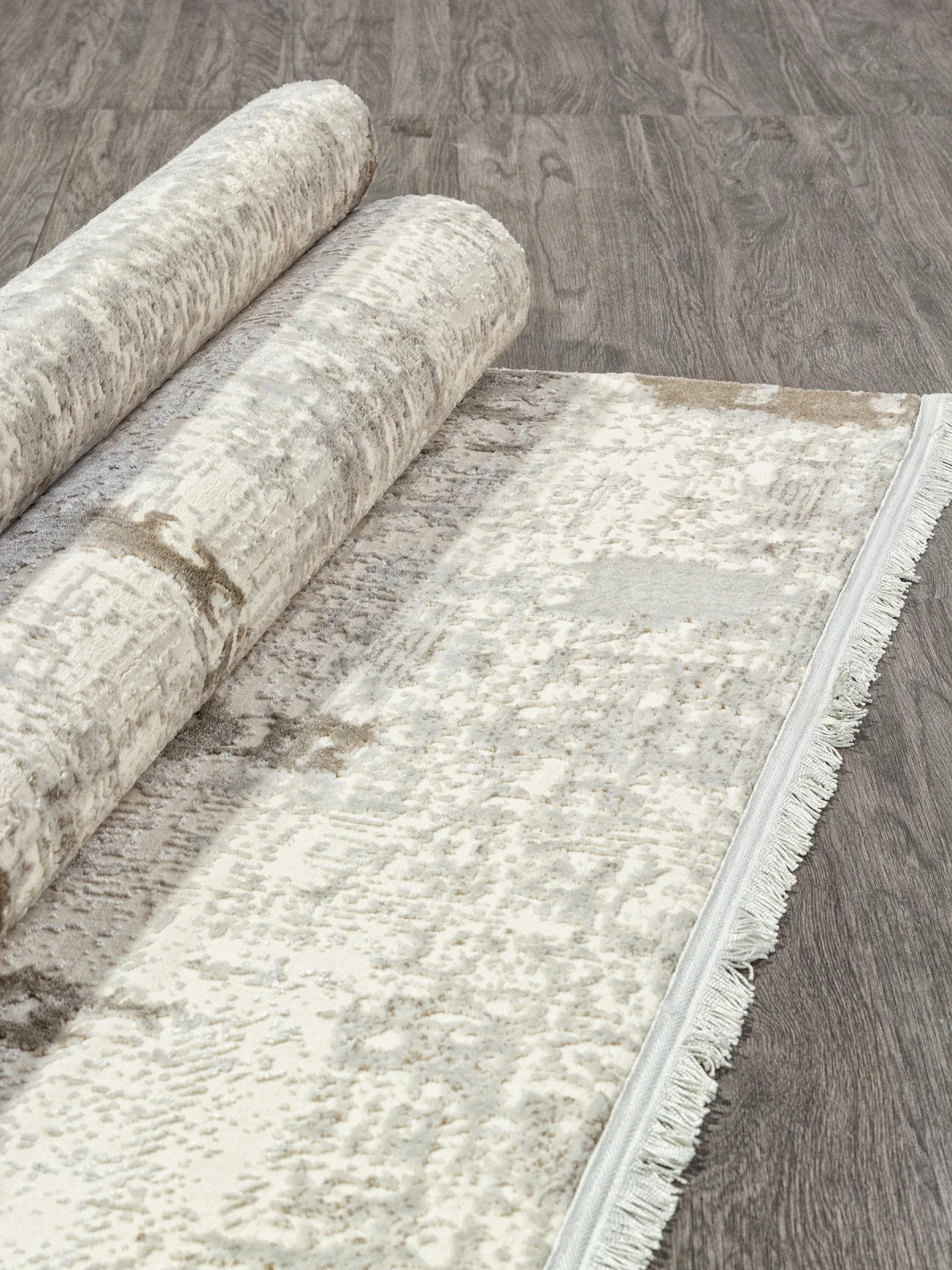 Современный ковер POMPEI N2023A - CREAM / CREAM Heat-set Турция