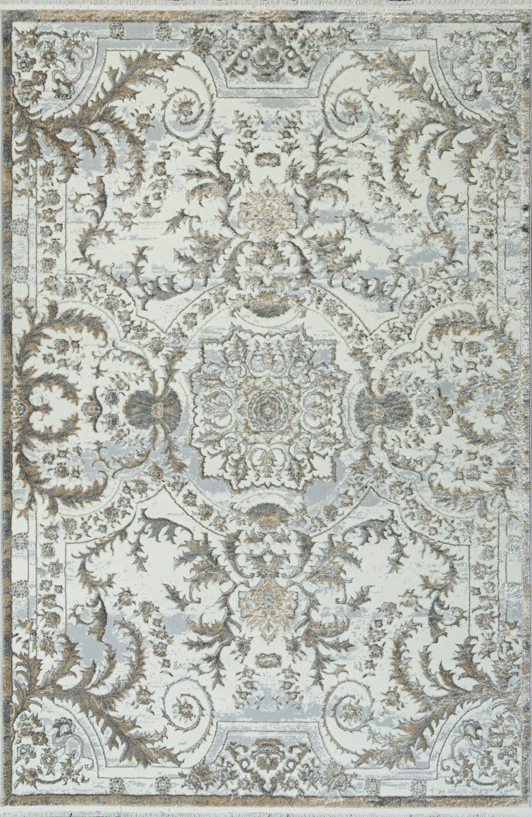 Классический ковер SAHARA 00765A - GREY FDY / CREAM HB полиэстер Турция