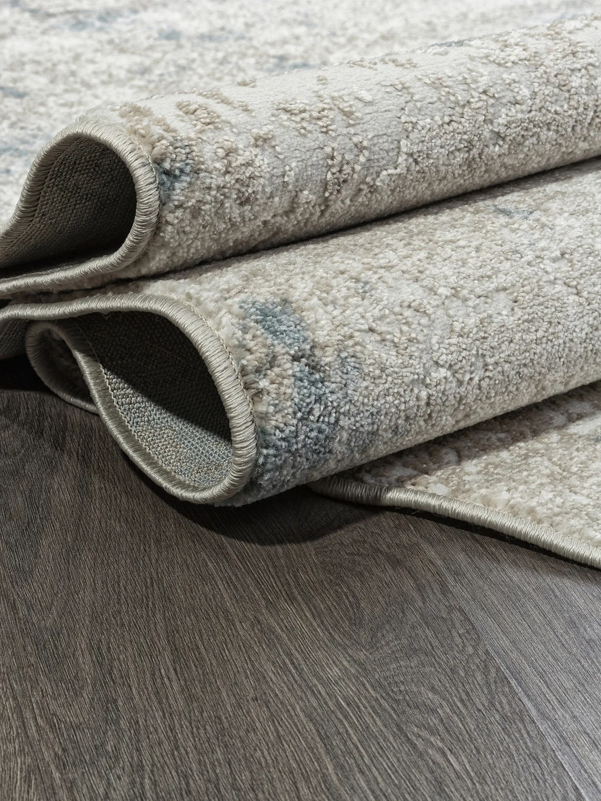 Современный ковер NATUREL F232 - BEIGE-BLUE фризе Россия