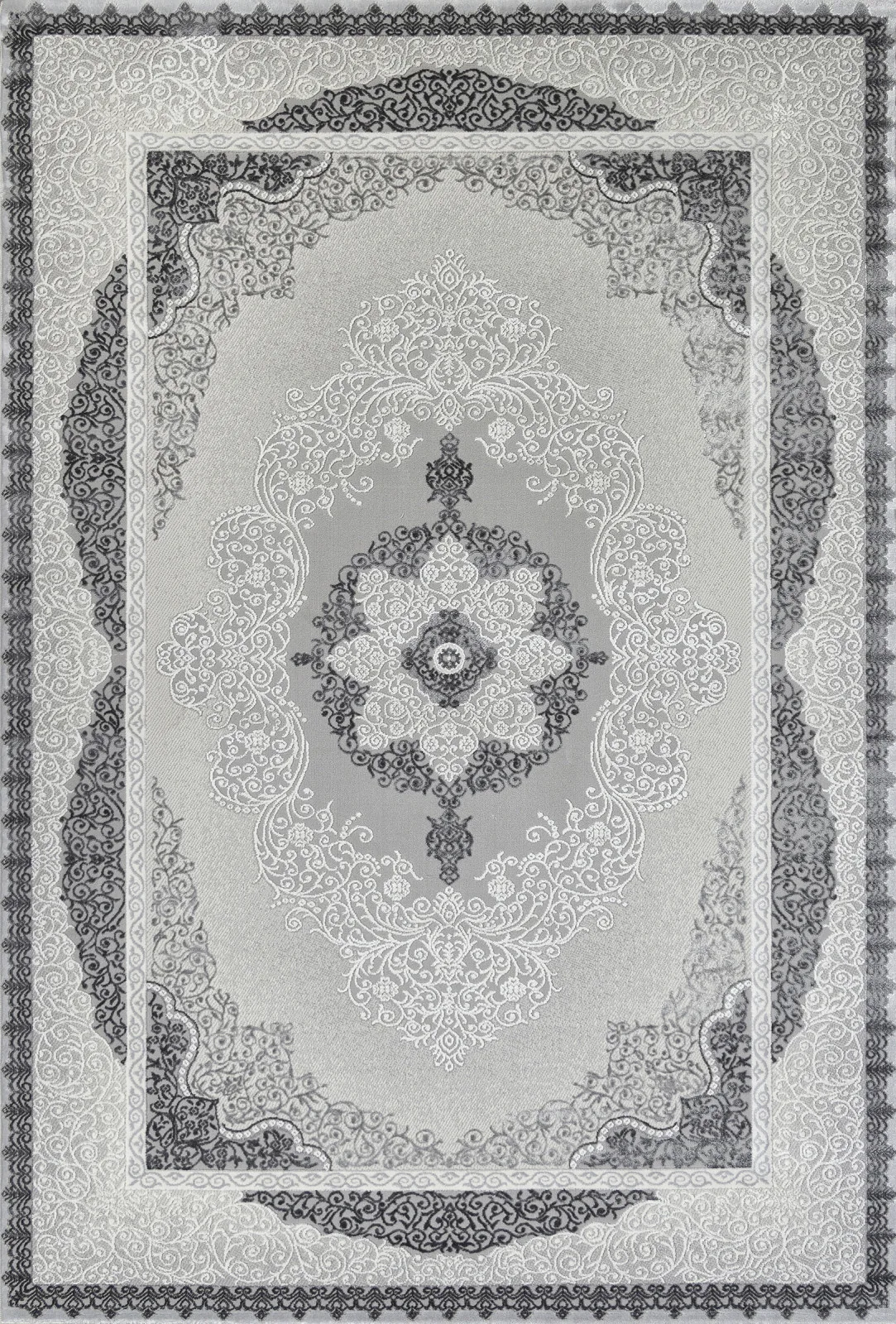 Классический ковер NENSI GL074G - GREY / GREY Heat-set Турция