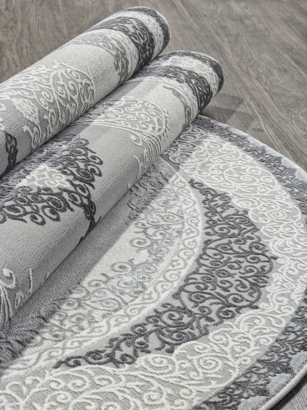 Классический ковер NENSI GL074G - GREY / GREY Heat-set Турция