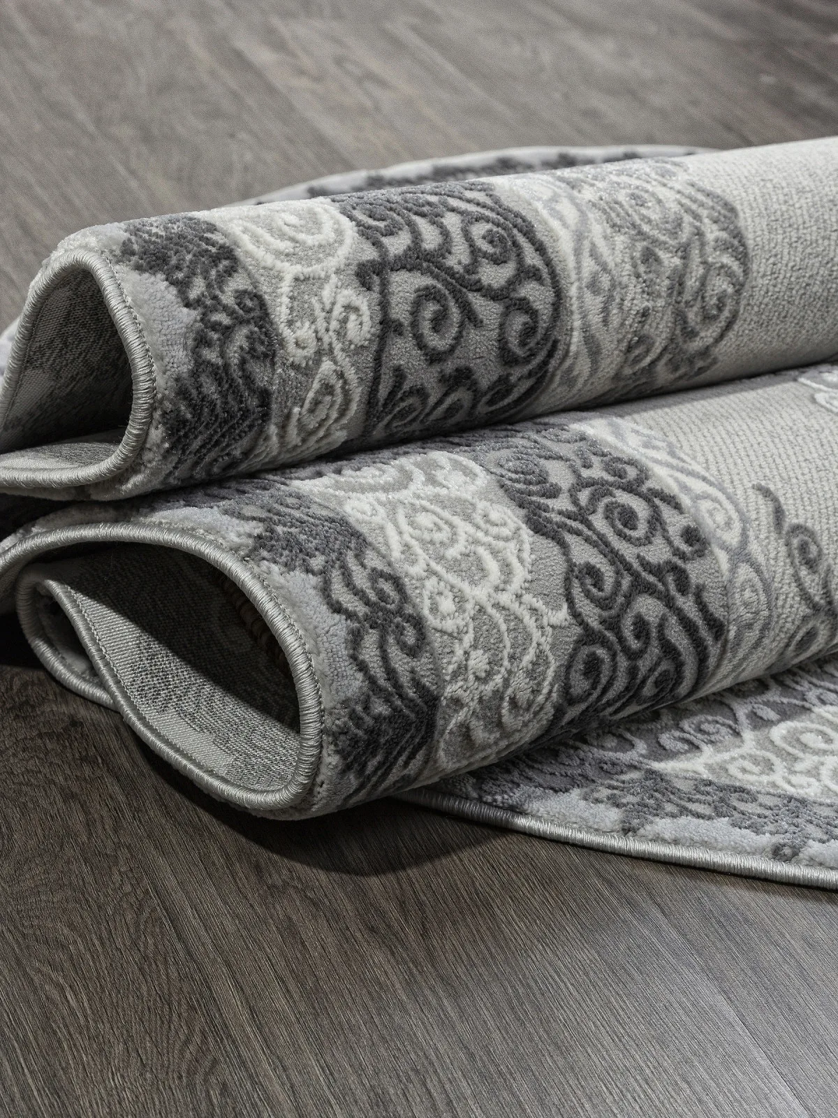 Классический ковер NENSI GL074G - GREY / GREY Heat-set Турция