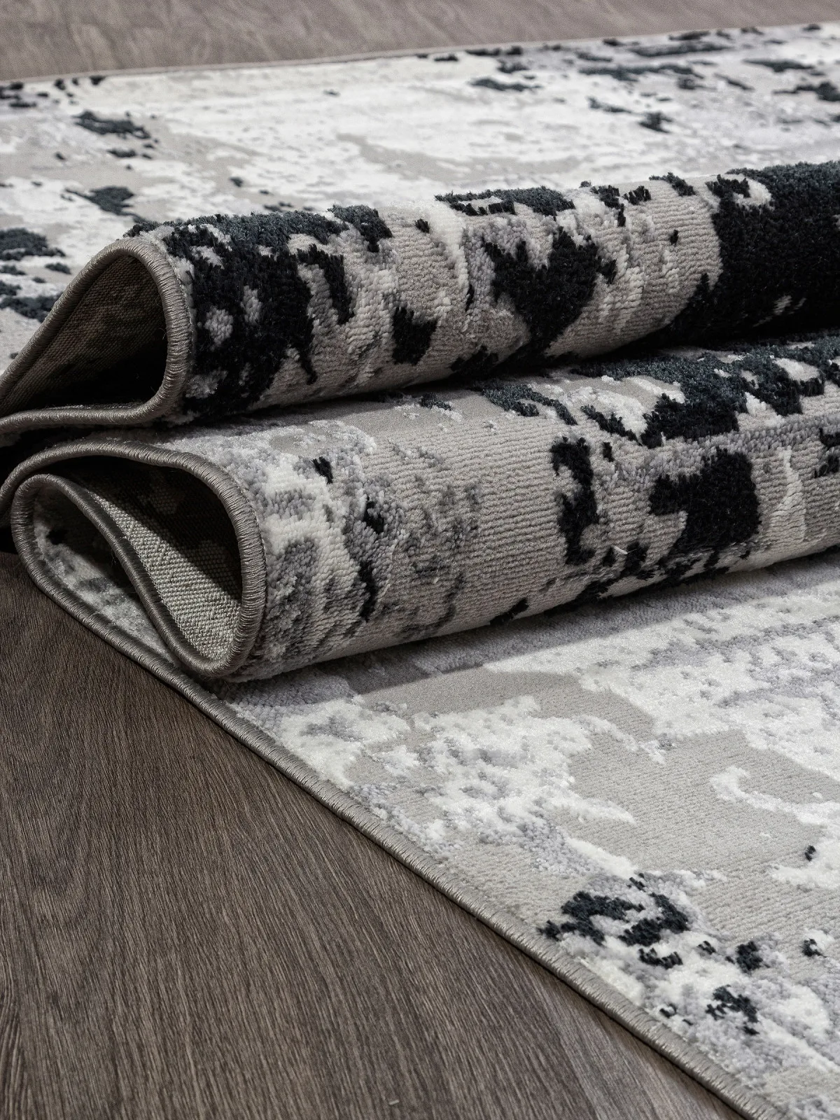 Современный ковер PALERMO F285 - DARK GRAY Heat-set Россия