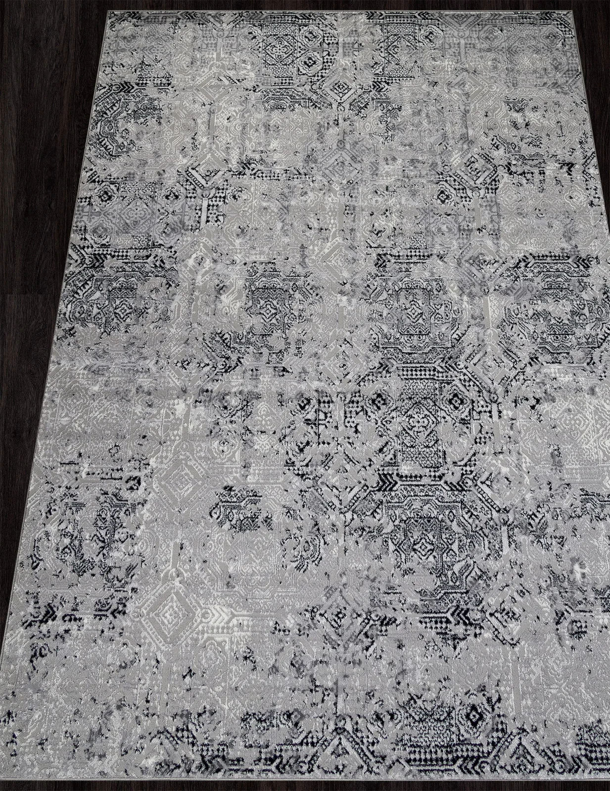 Винтажный ковер PALERMO F281 - DARK GRAY Heat-set Россия