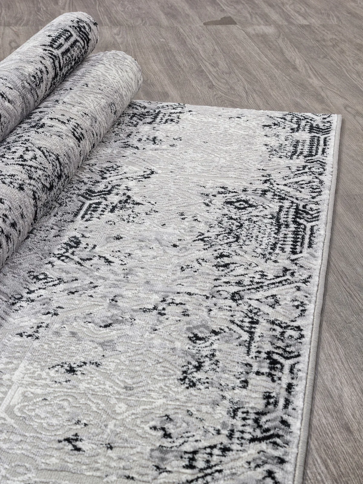 Винтажный ковер PALERMO F281 - DARK GRAY Heat-set Россия