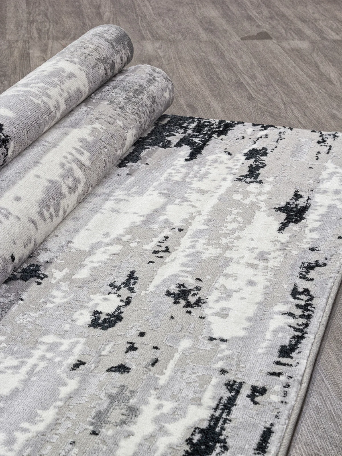 Современный ковер PALERMO F279 - DARK GRAY Heat-set Россия