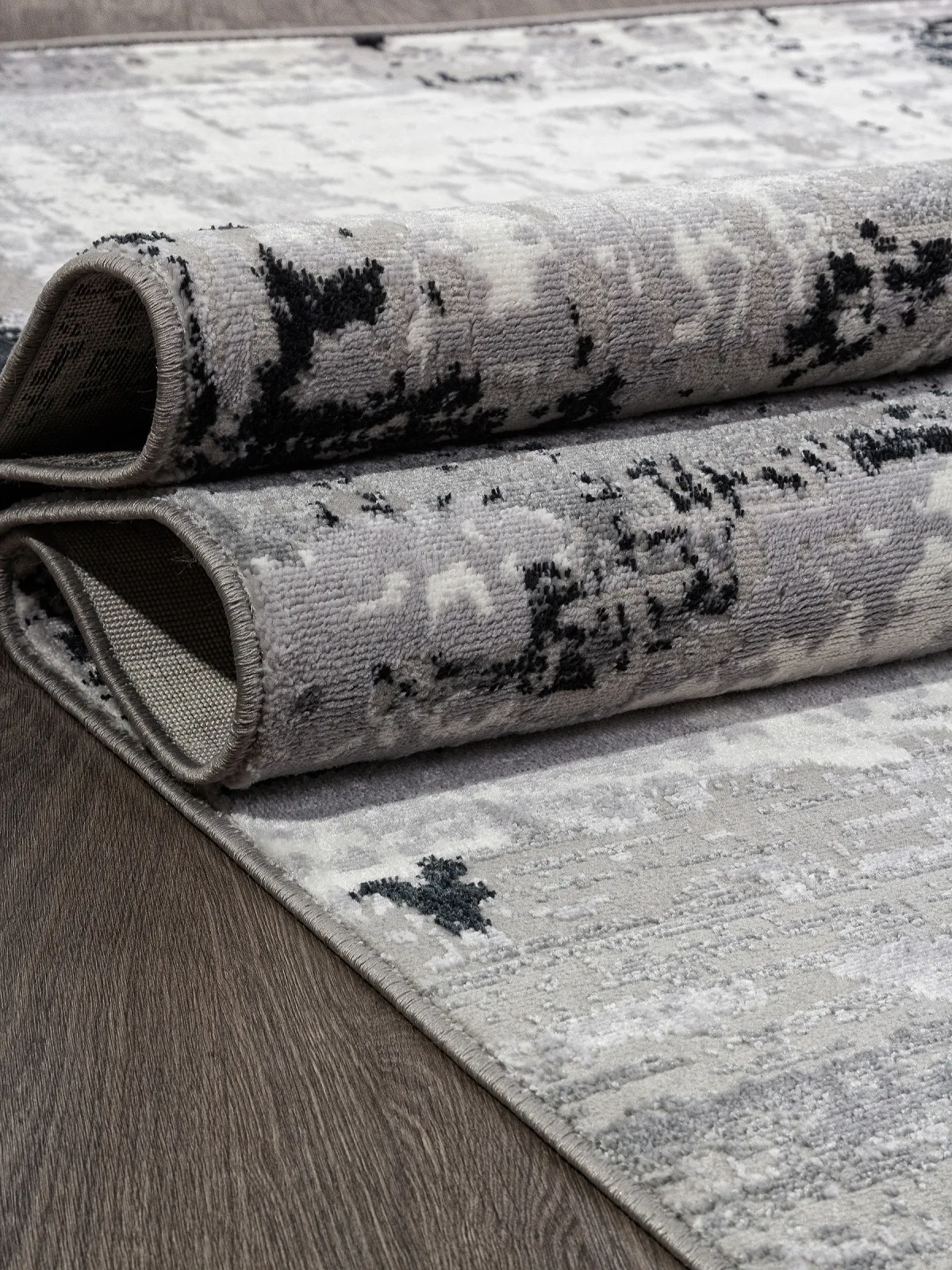 Современный ковер PALERMO F279 - DARK GRAY Heat-set Россия