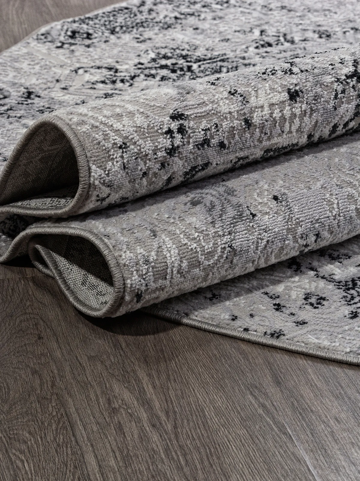 Винтажный ковер PALERMO F281 - DARK GRAY Heat-set Россия
