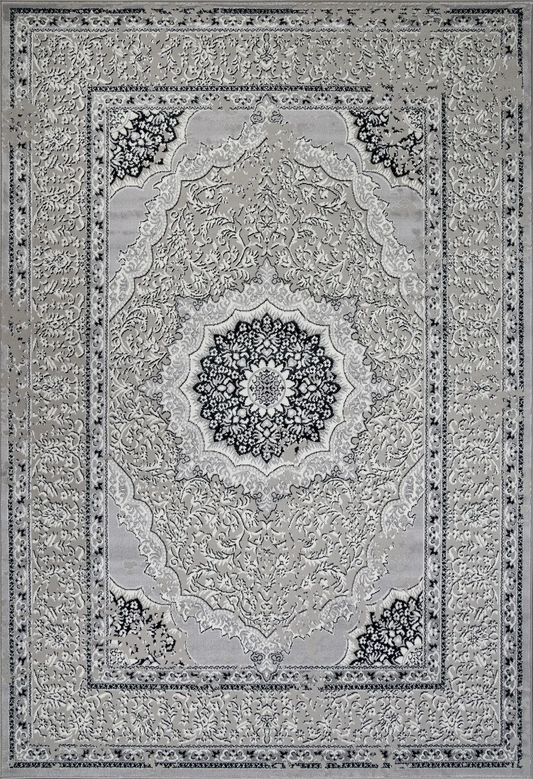 Классический ковер PALERMO F294 - DARK GRAY Heat-set Россия
