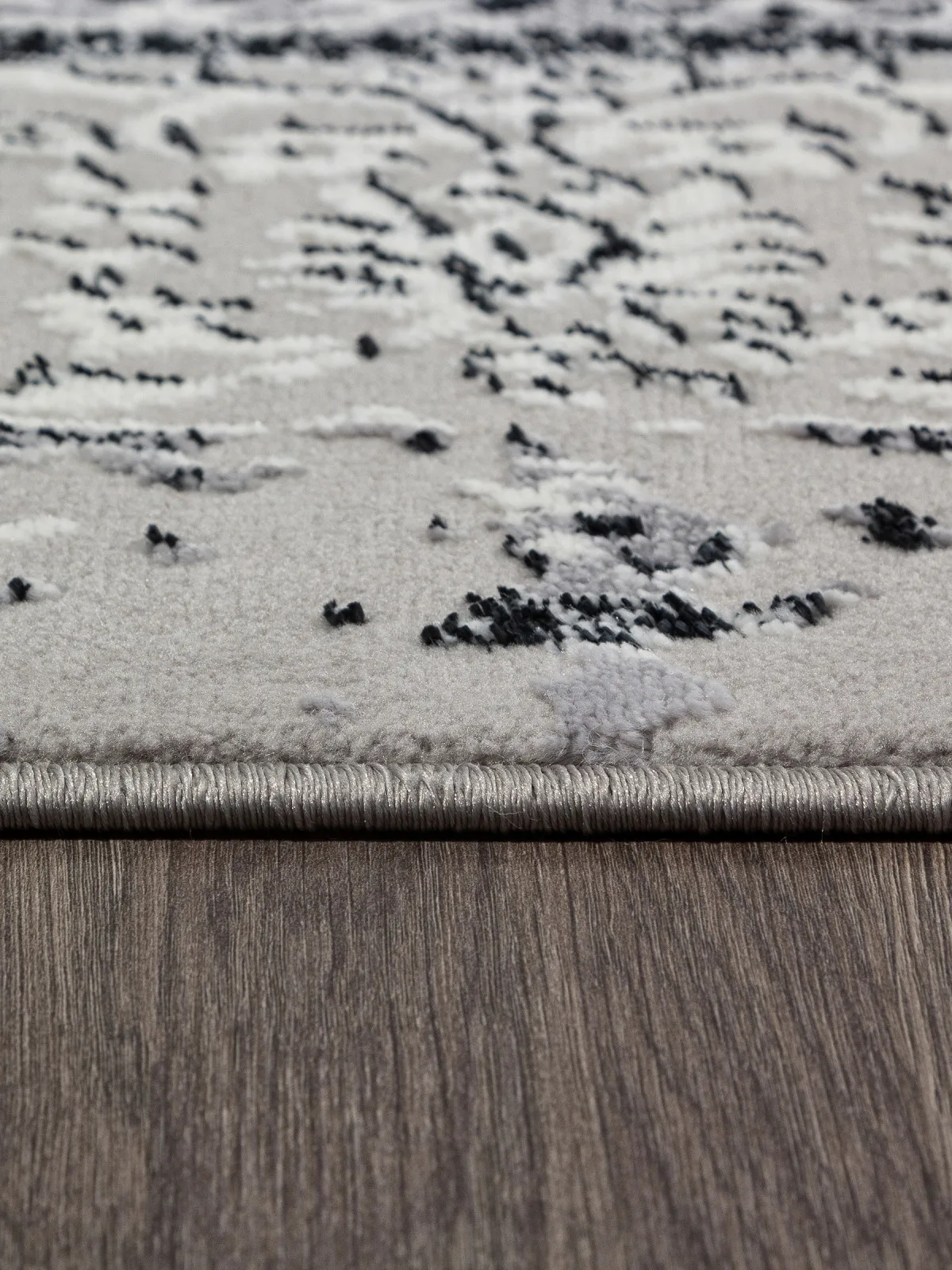 Классический ковер PALERMO F294 - DARK GRAY Heat-set Россия