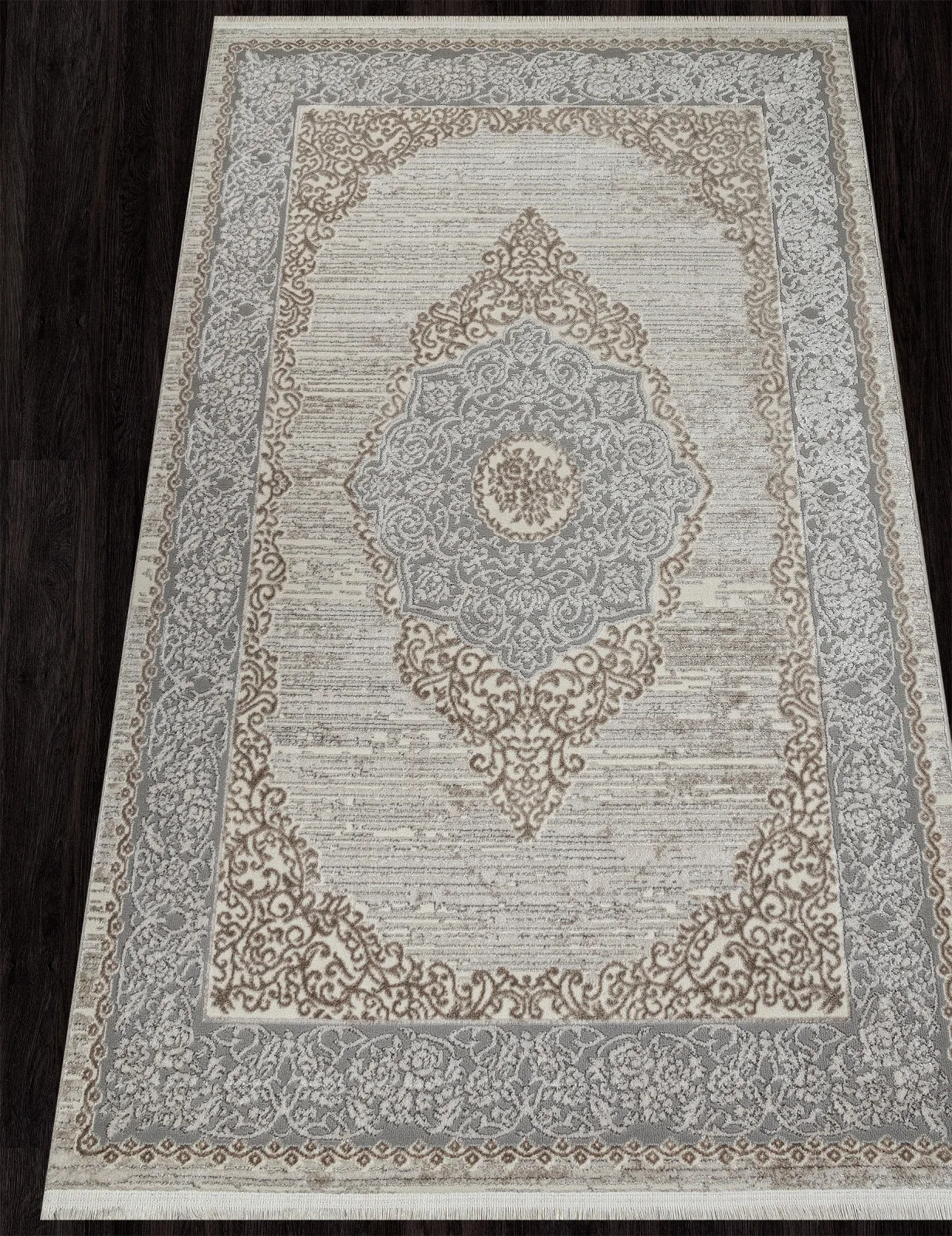 Классический ковер MARMARIS 26913A - GRY / D.BEIGE Heat-set Турция