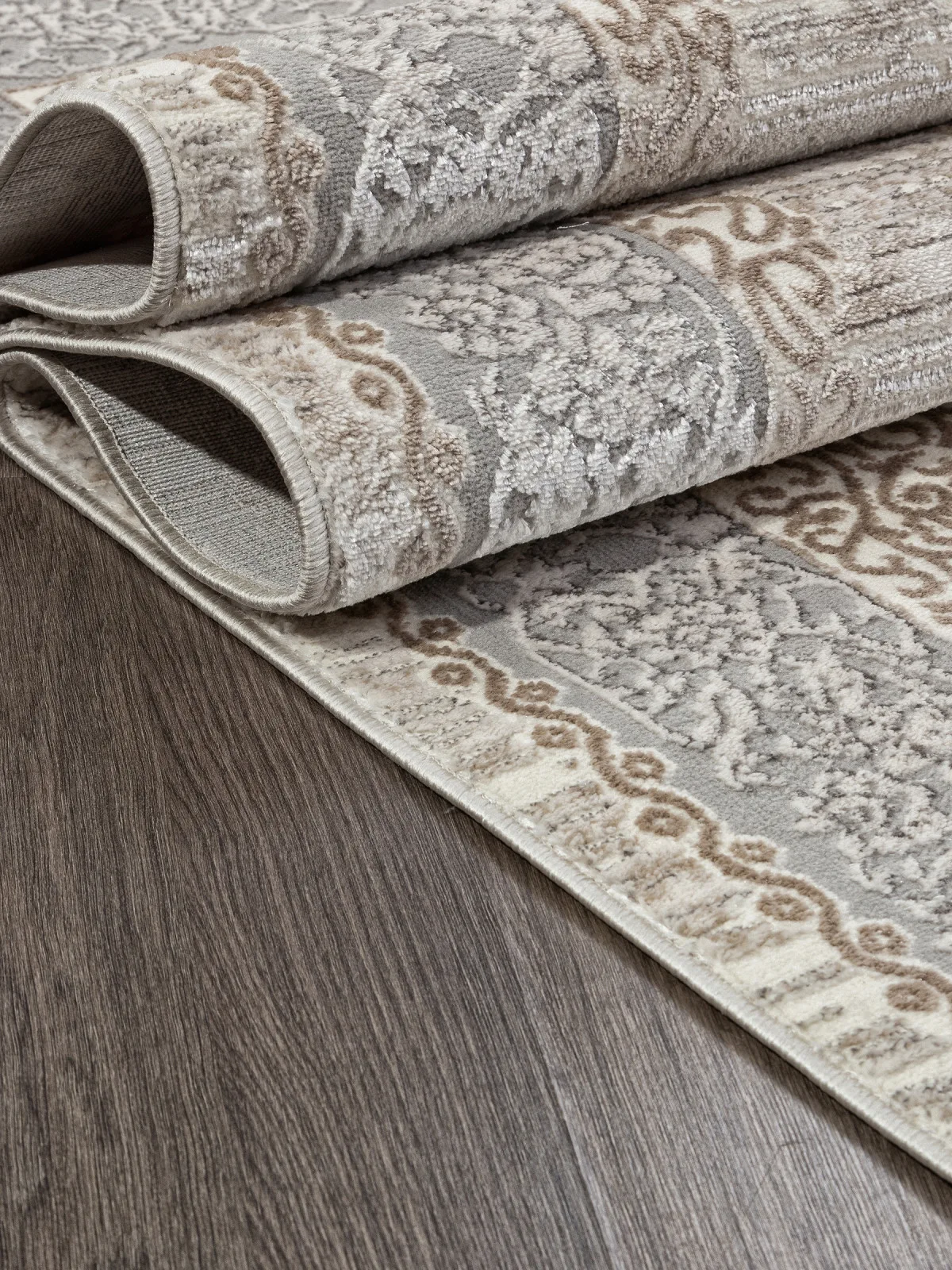 Классический ковер MARMARIS 26913A - GRY / D.BEIGE Heat-set Турция