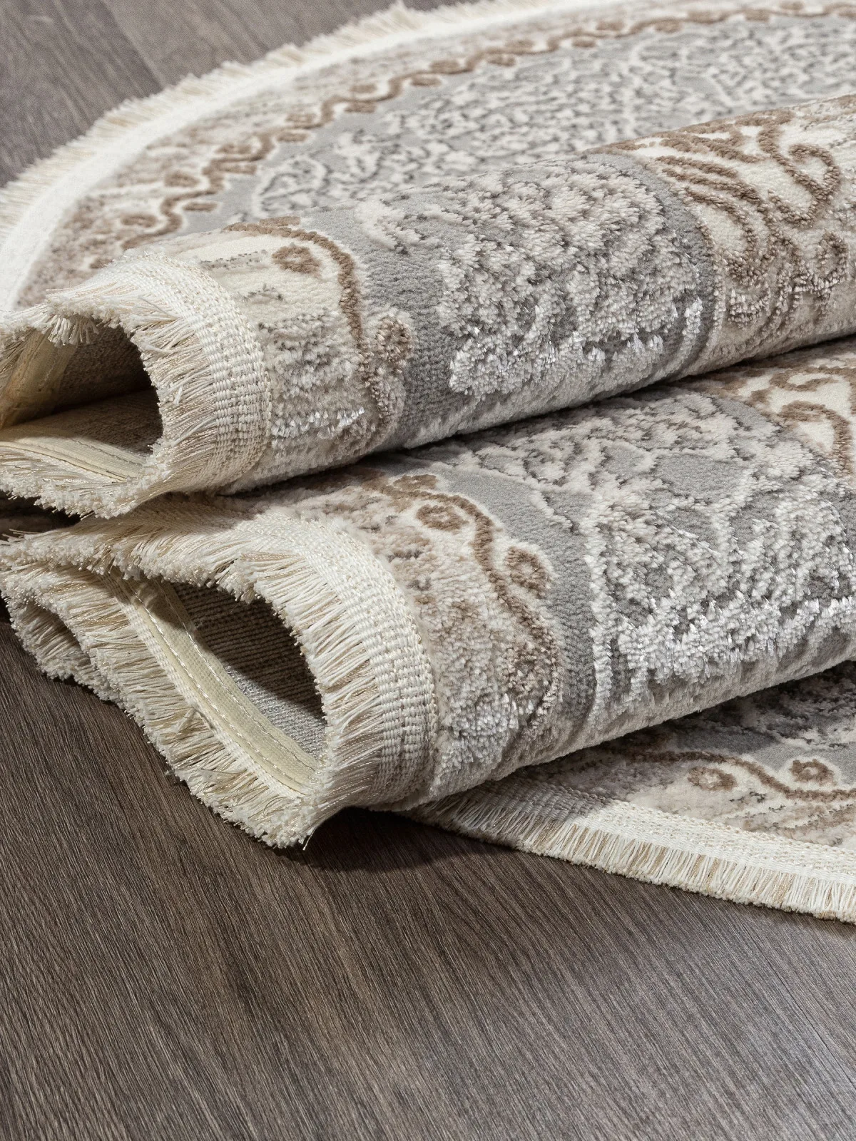 Классический ковер MARMARIS 26913A - GRY / D.BEIGE Heat-set Турция