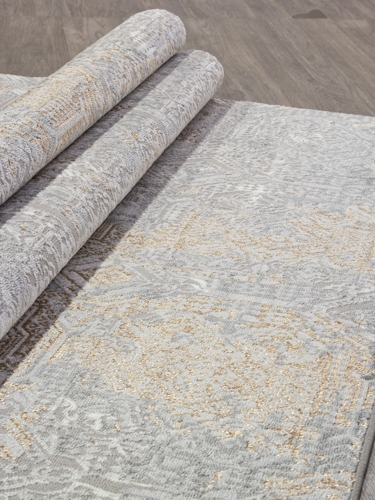Современный ковер PALERMO F281 - GRAY-GREEN Heat-set Россия