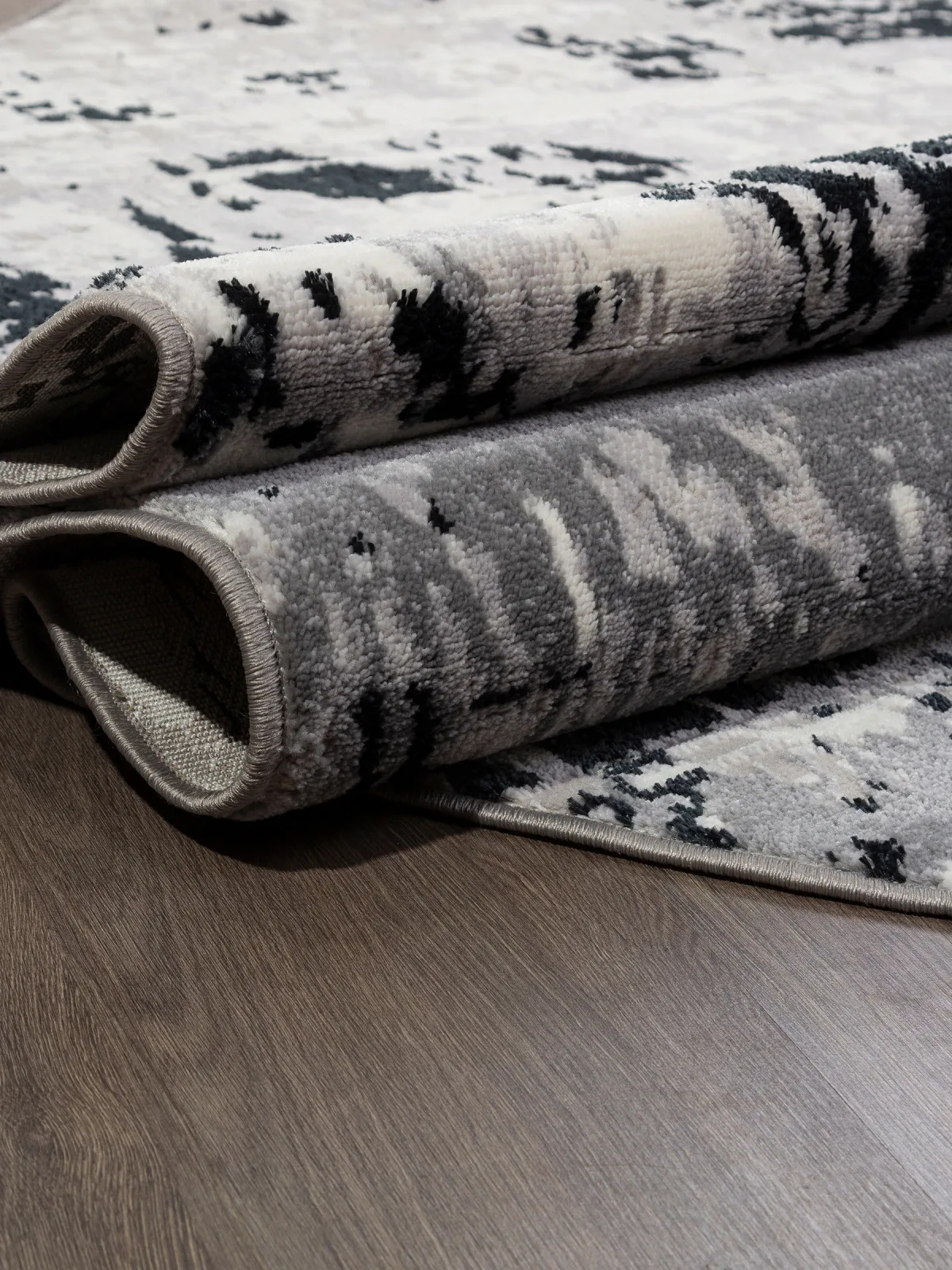 Современный ковер PALERMO F284 - DARK GRAY Heat-set Россия