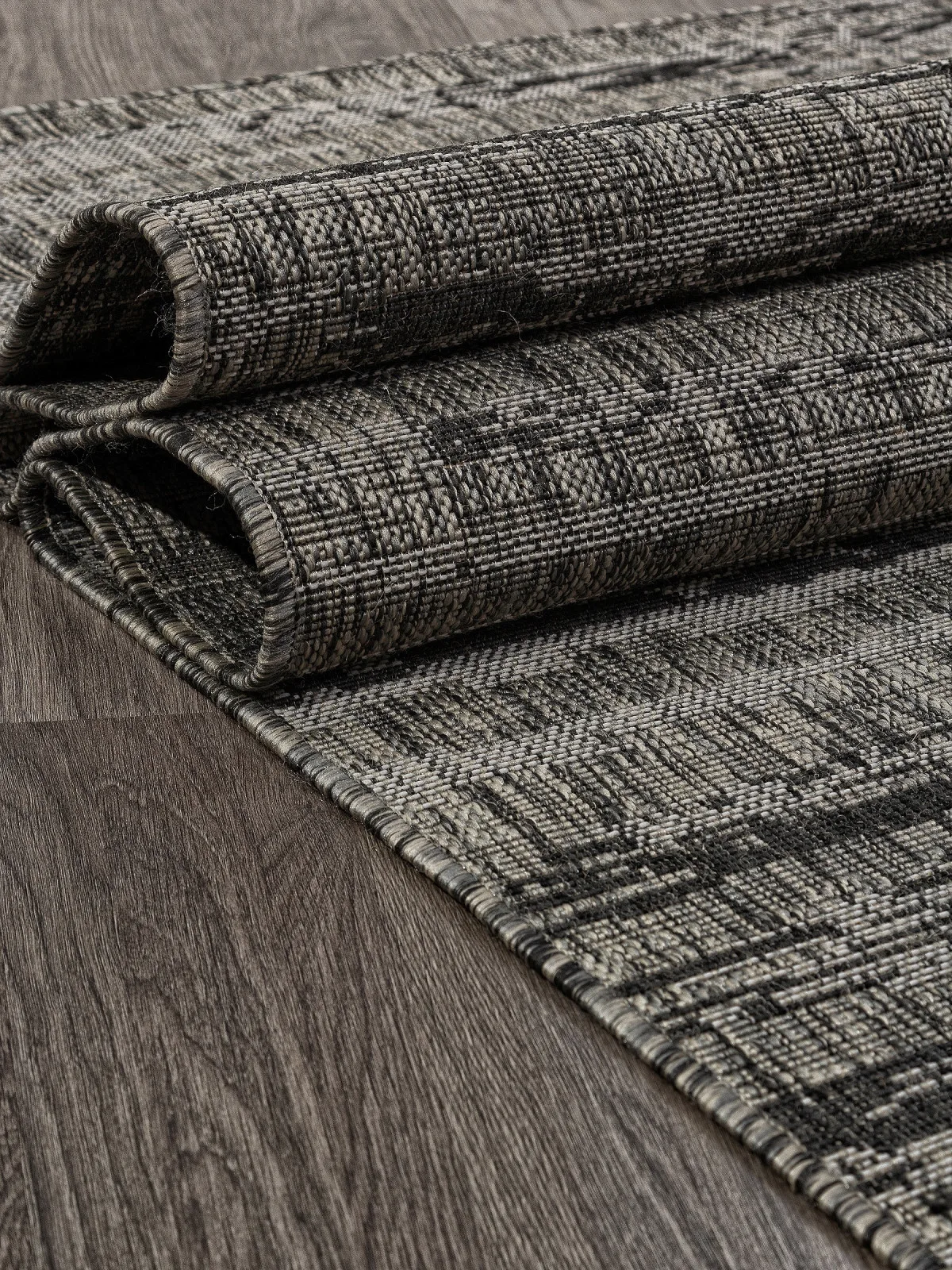 Современная циновка KAIR S143 - BLACK-GRAY полипропилен Россия