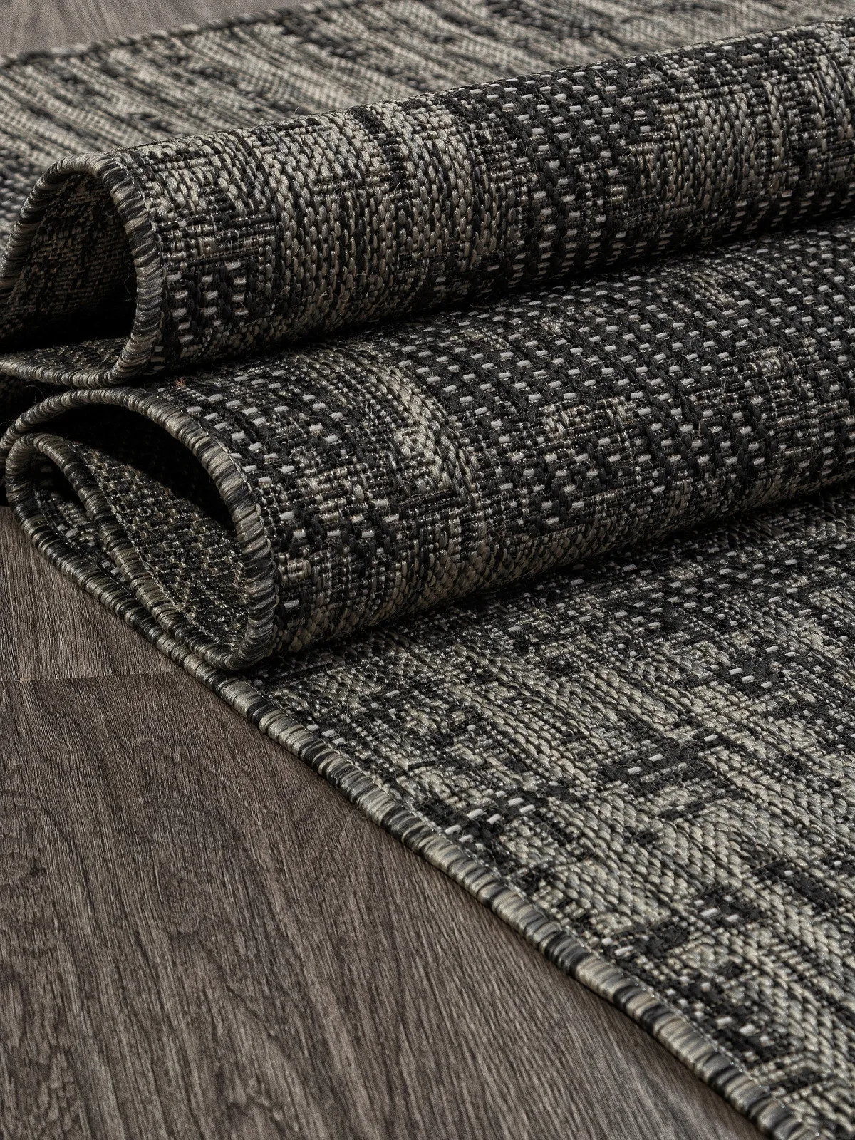 Современная циновка KAIR S131 - BLACK-GRAY полипропилен Россия