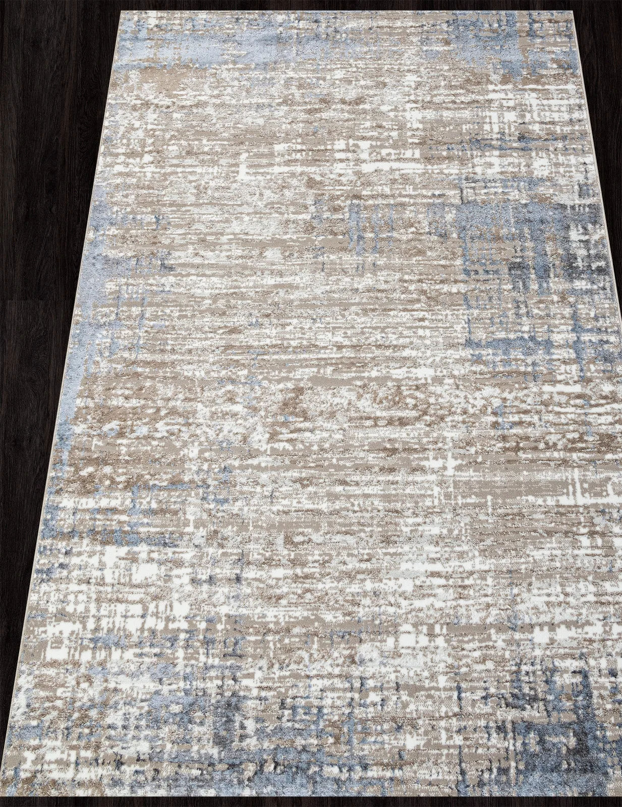 Современный ковер PARADIZE 01629A - L.BLUE / BEIGE полиэстер Турция