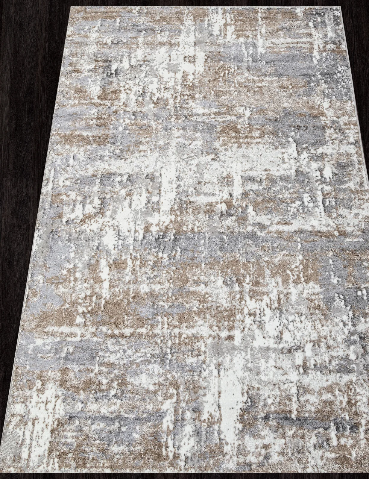 Современный ковер PARADIZE 03202A - GREY / CREAM HB полиэстер Турция