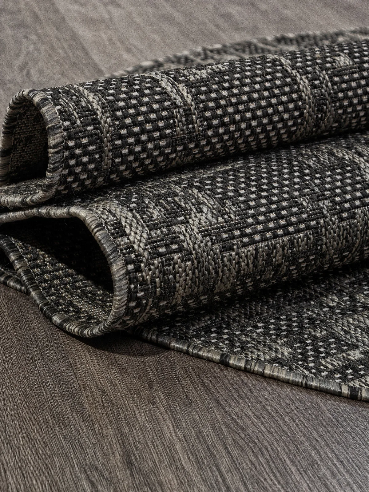 Современная циновка KAIR S136 - BLACK-GRAY полипропилен Россия