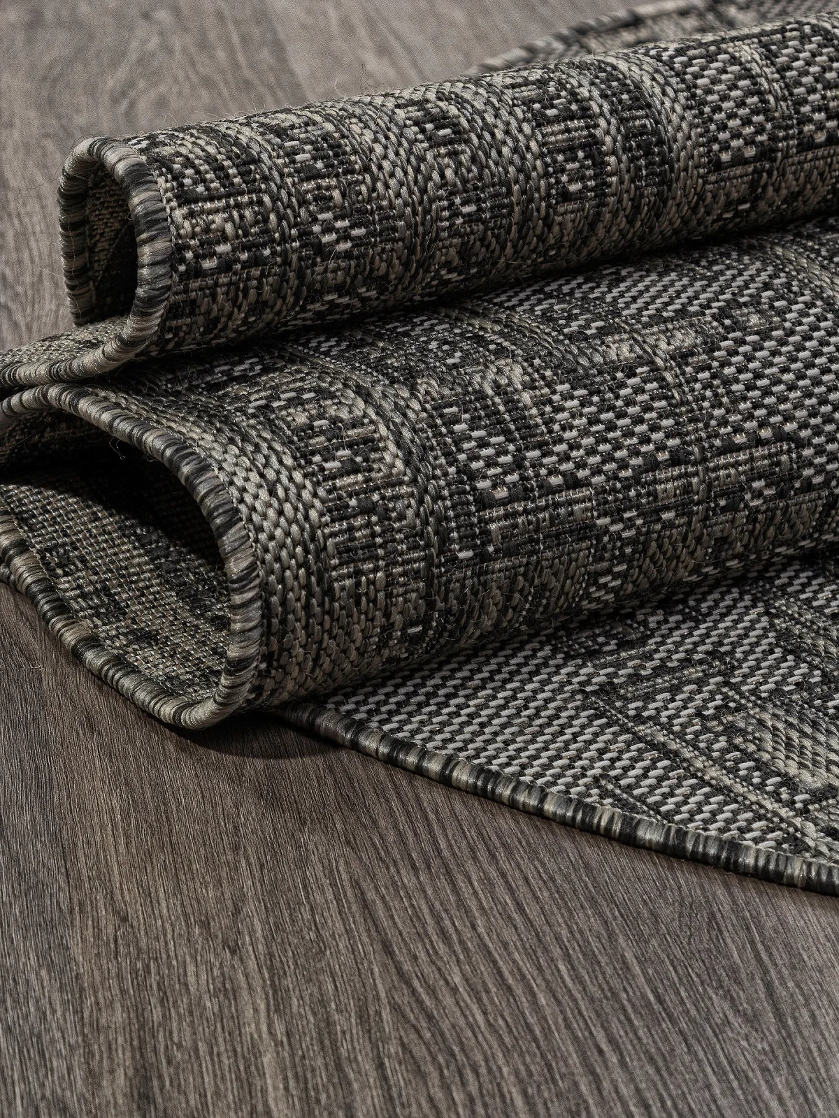 Современная циновка KAIR S144 - BLACK-GRAY полипропилен Россия