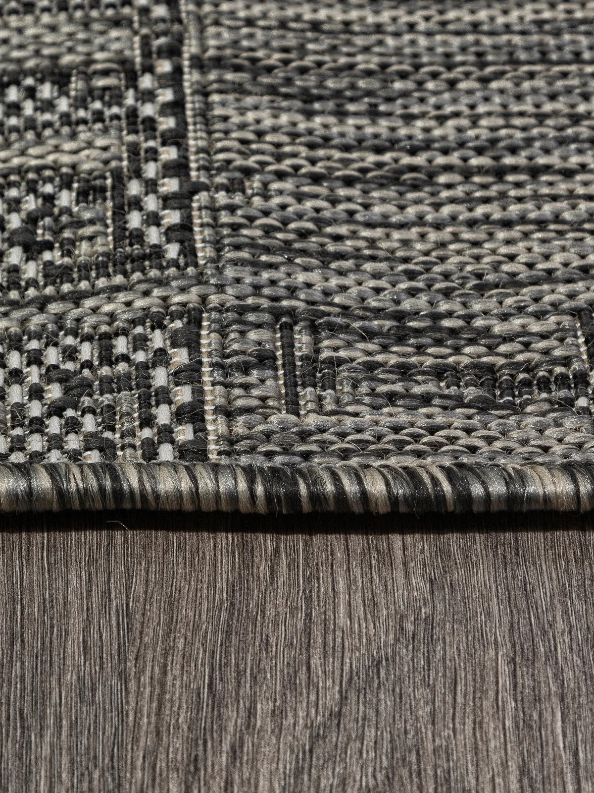 Современная циновка KAIR S144 - BLACK-GRAY полипропилен Россия