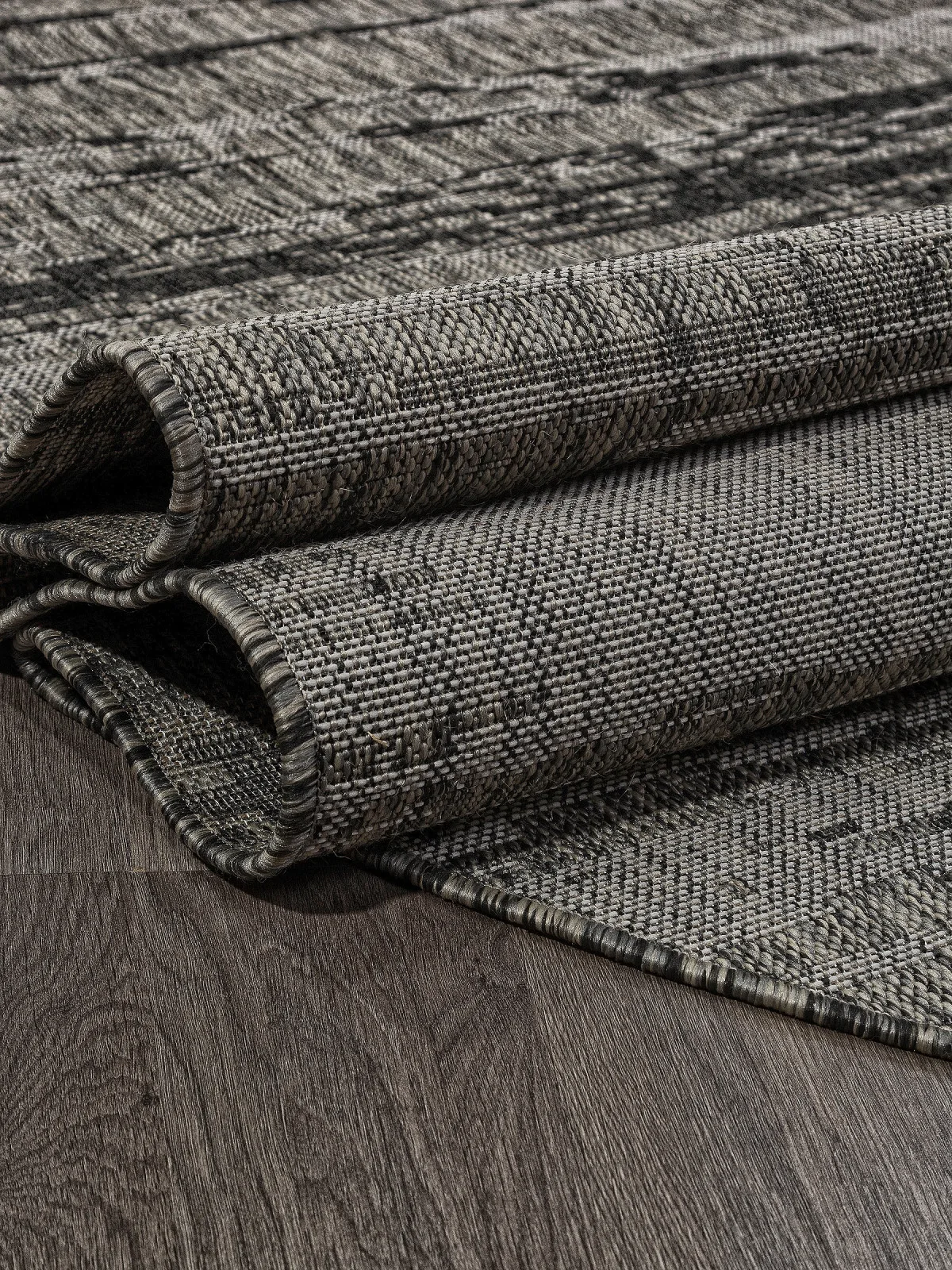 Современная циновка KAIR S143 - BLACK-GRAY полипропилен Россия