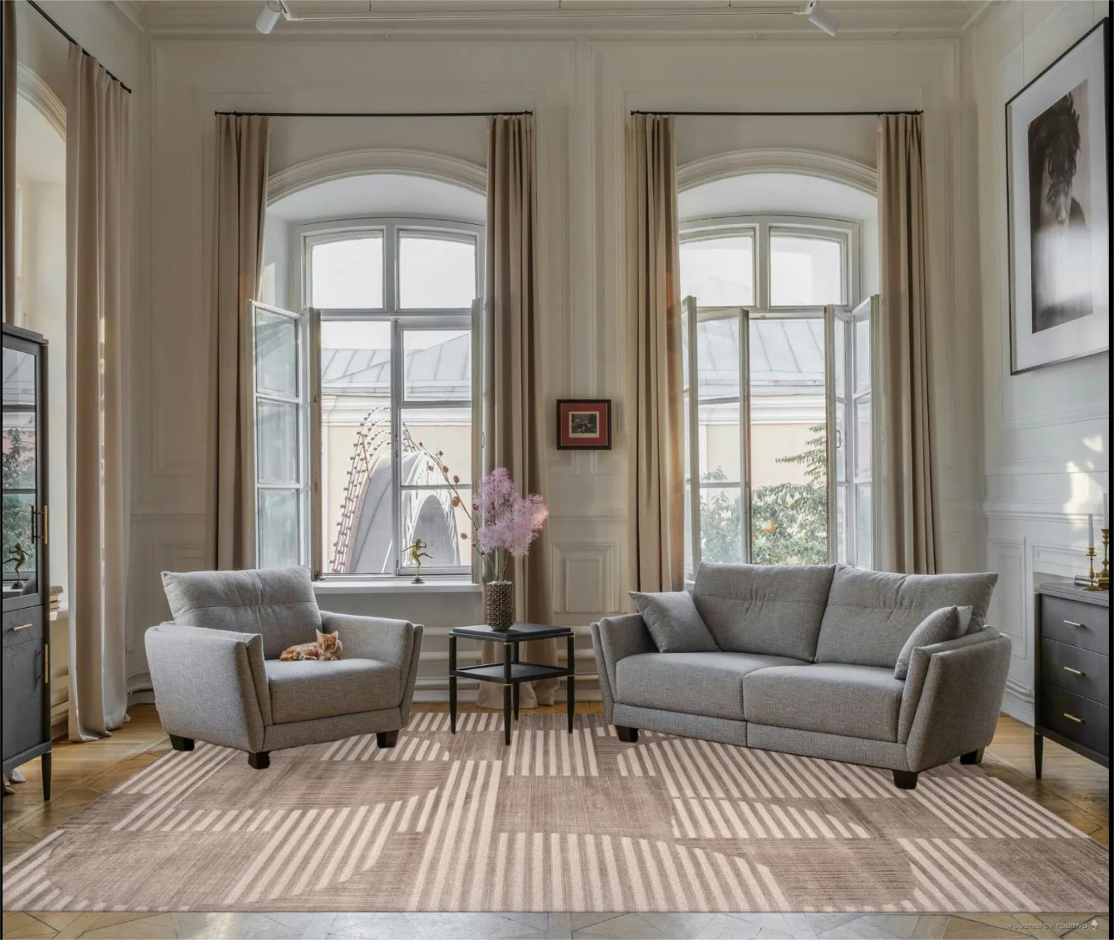 Современный ковер DIOS F440 - BEIGE Heat-set Россия