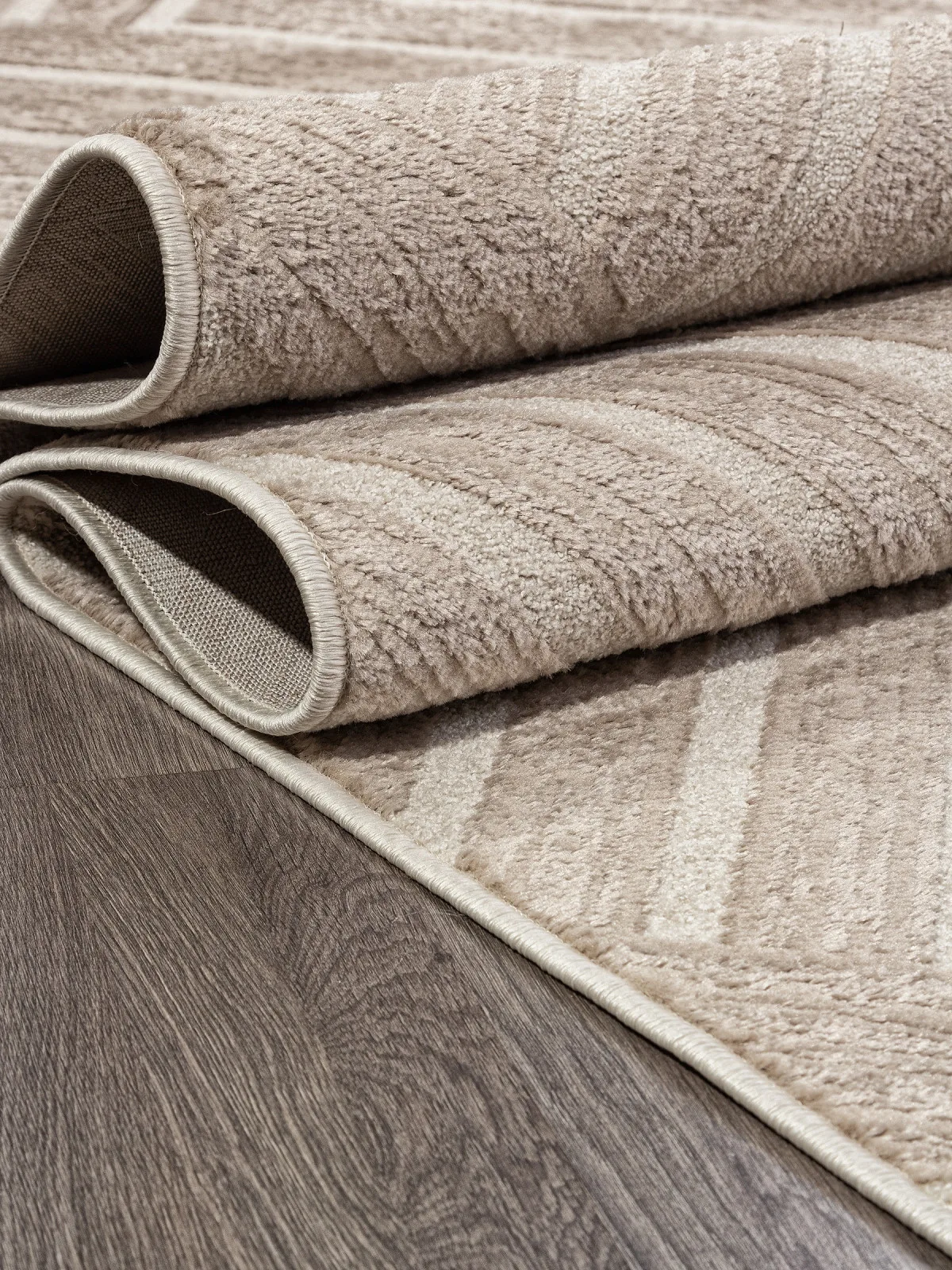 Минимализм ковер DIOS F438 - BEIGE Heat-set Россия