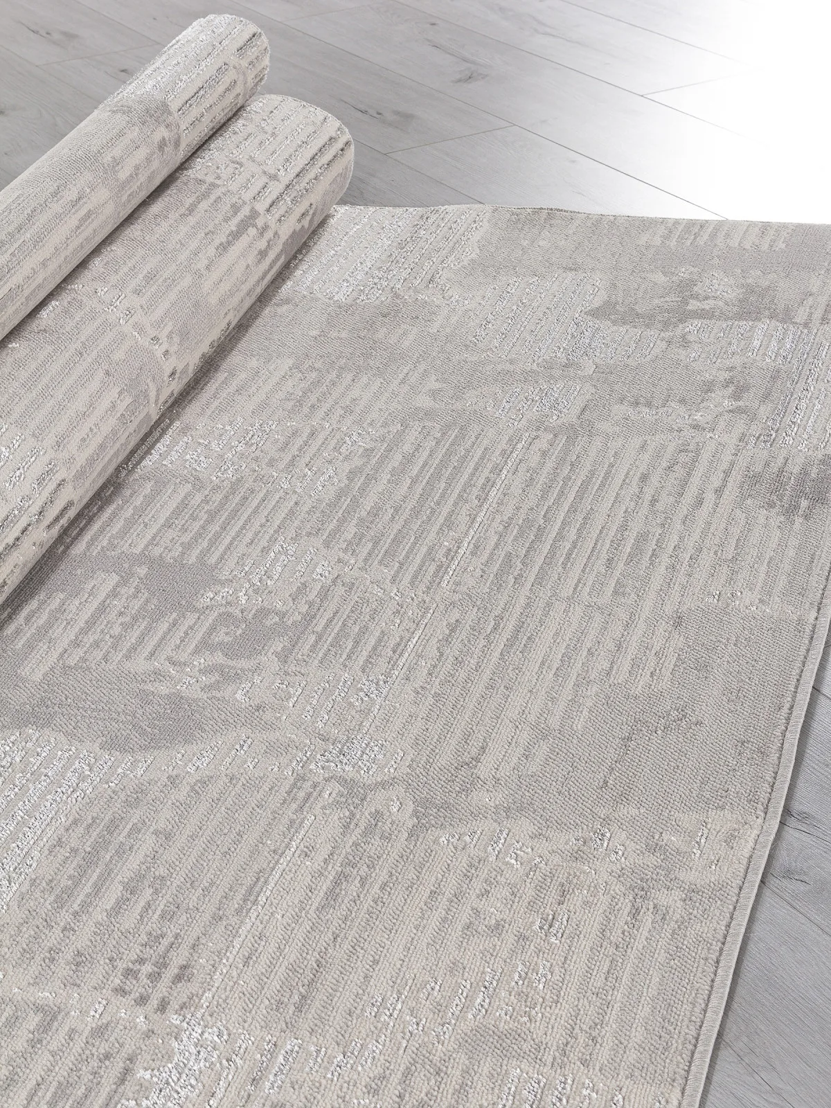 Современный ковер LIMAN F168 - CREAM-GRAY полиэстер Россия