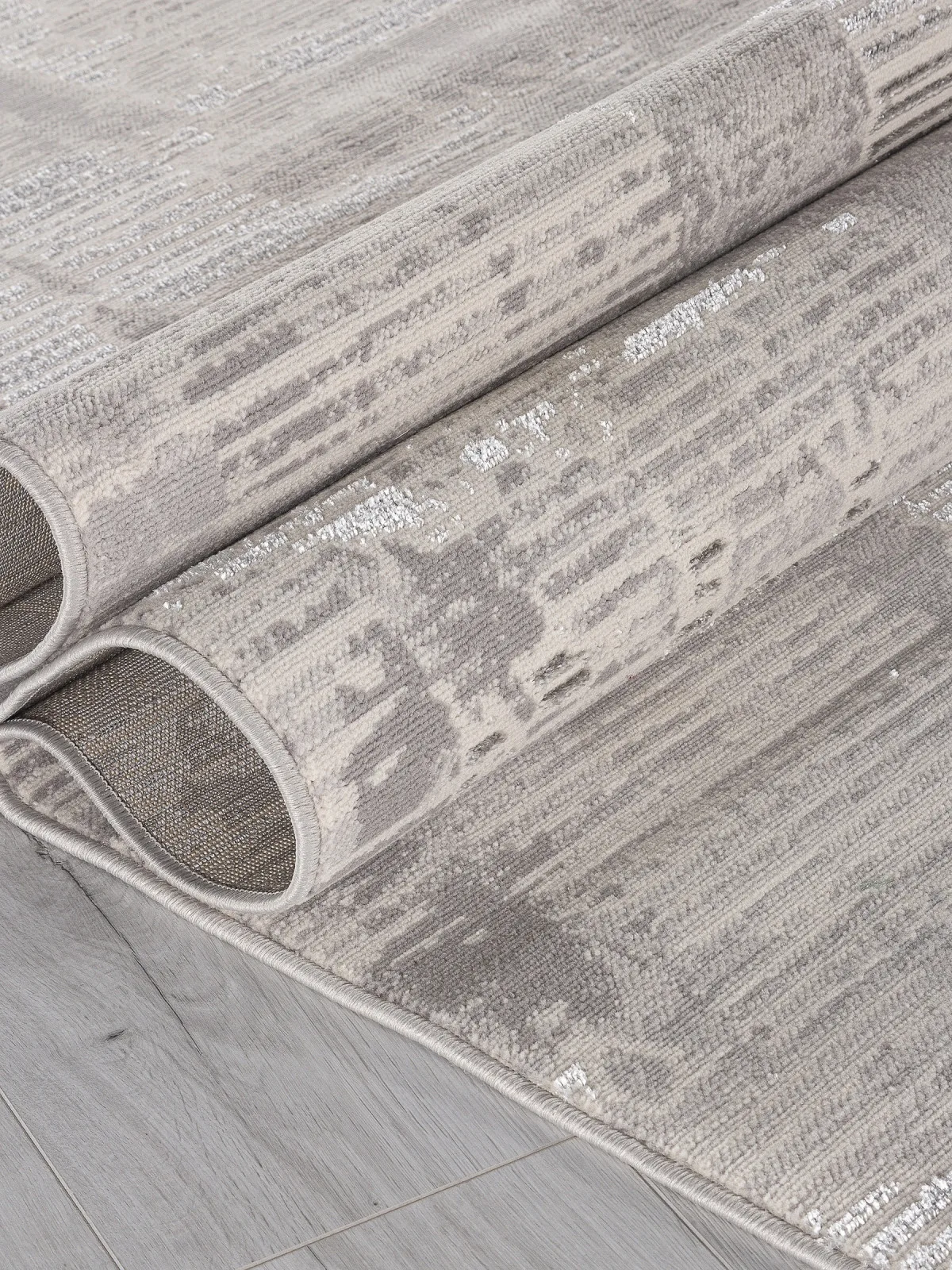Современный ковер LIMAN F168 - CREAM-GRAY полиэстер Россия