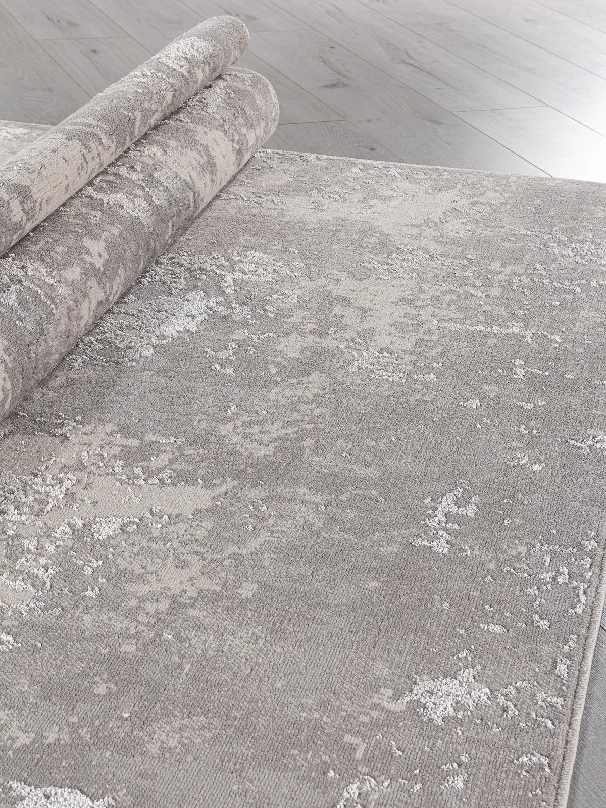 Современный ковер LIMAN F477 - GRAY-BEIGE полиэстер Россия