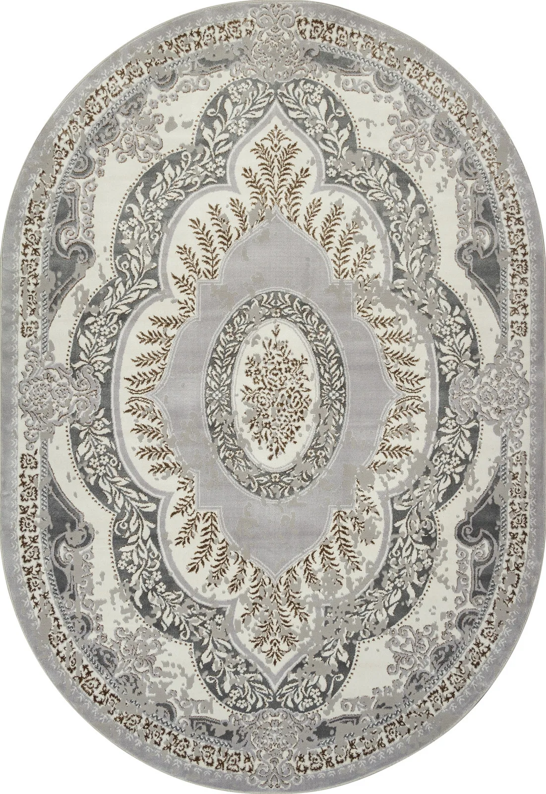 Классический ковер PALERMO F290 - GRAY-GREEN Heat-set Россия