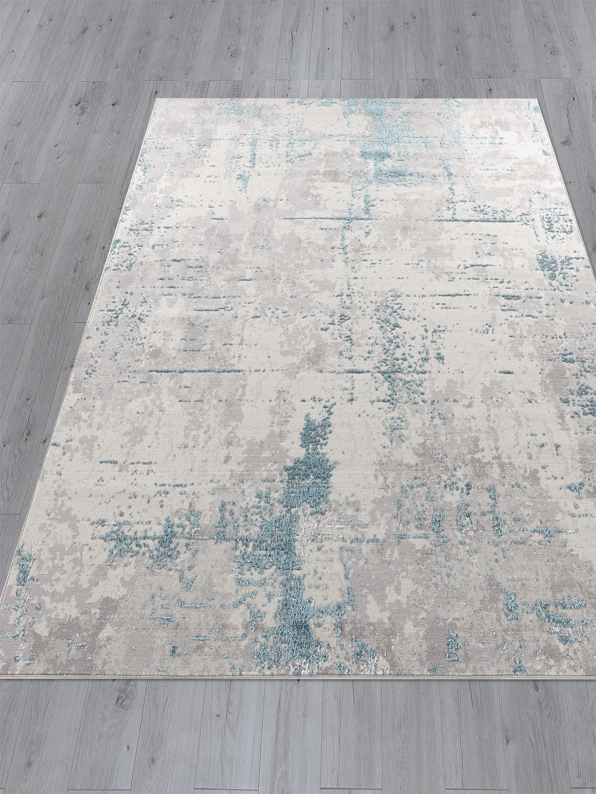 Современный ковер LIMAN F169 - CREAM-D.BLUE из полиэстера Россия