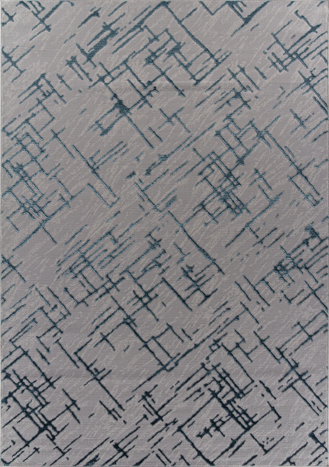Современный ковер LIMAN F164 - GRAY-D.BLUE полиэстер Россия