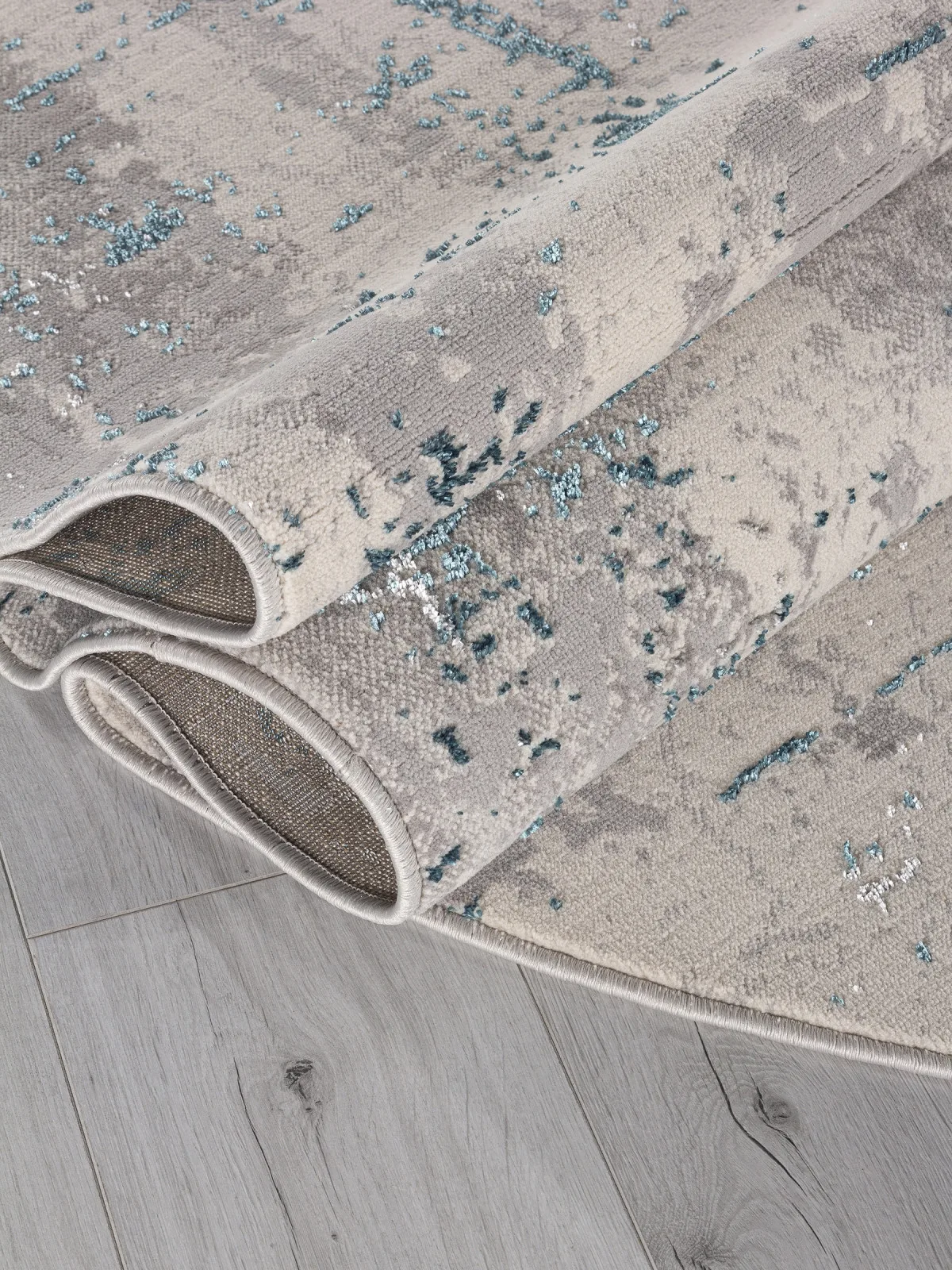 Современный ковер LIMAN F169 - CREAM-D.BLUE полиэстер Россия