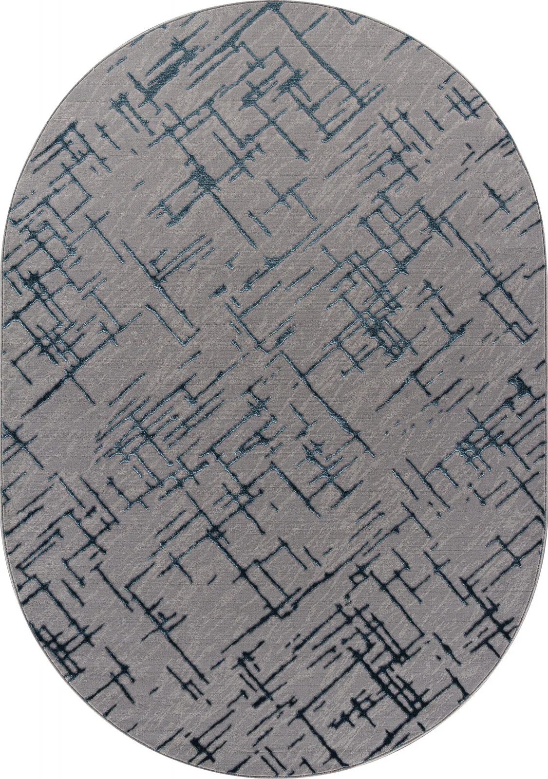 Современный ковер LIMAN F164 - GRAY-D.BLUE полиэстер Россия