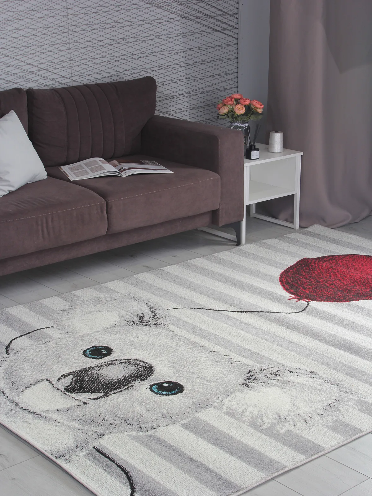 Детский ковер ORION D869 - GRAY фризе Россия