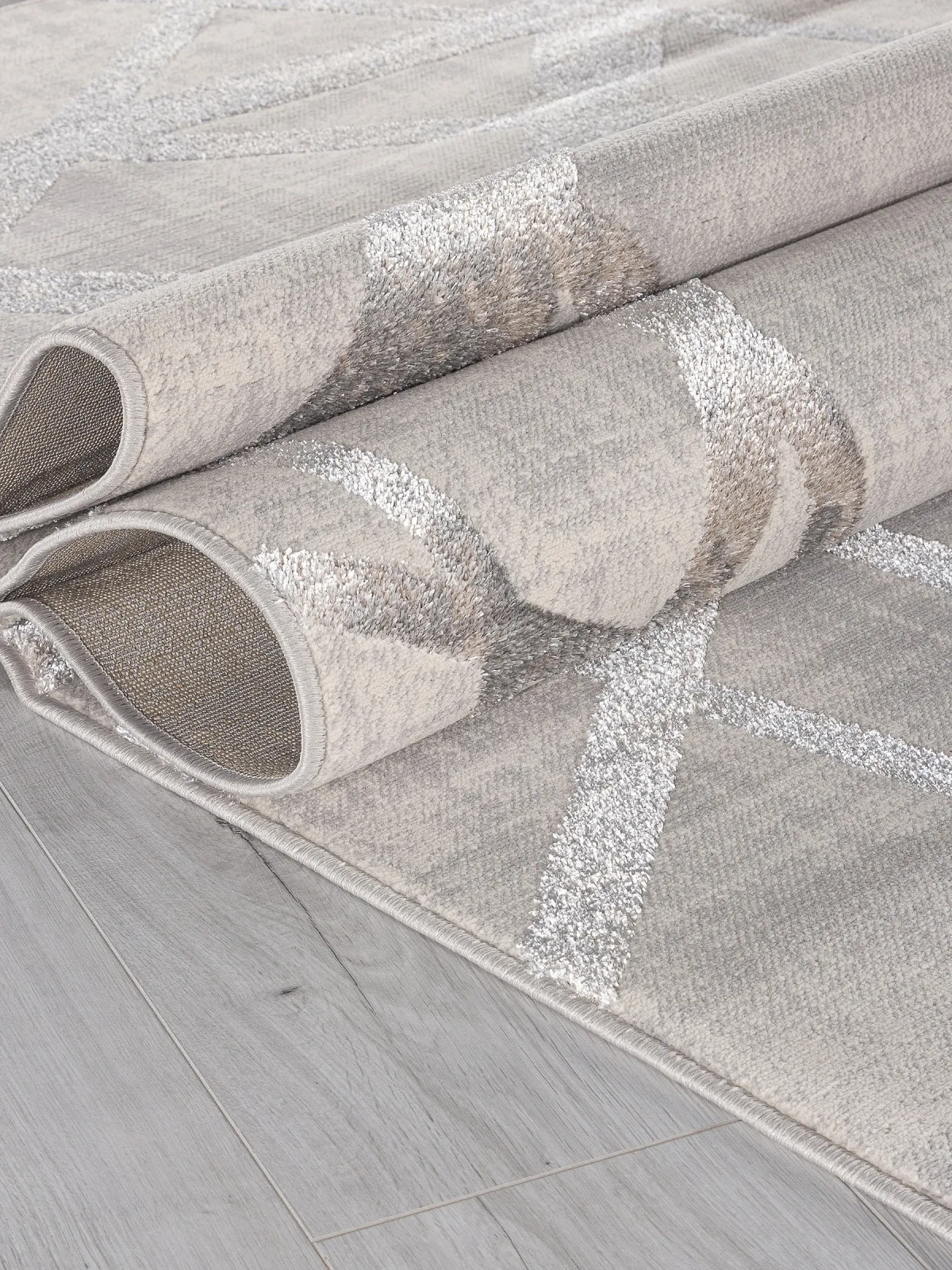 Современный ковер LIMAN F478 - GRAY-BEIGE полиэстер Россия